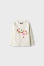 Girls Off-White Positive Vibes Tee