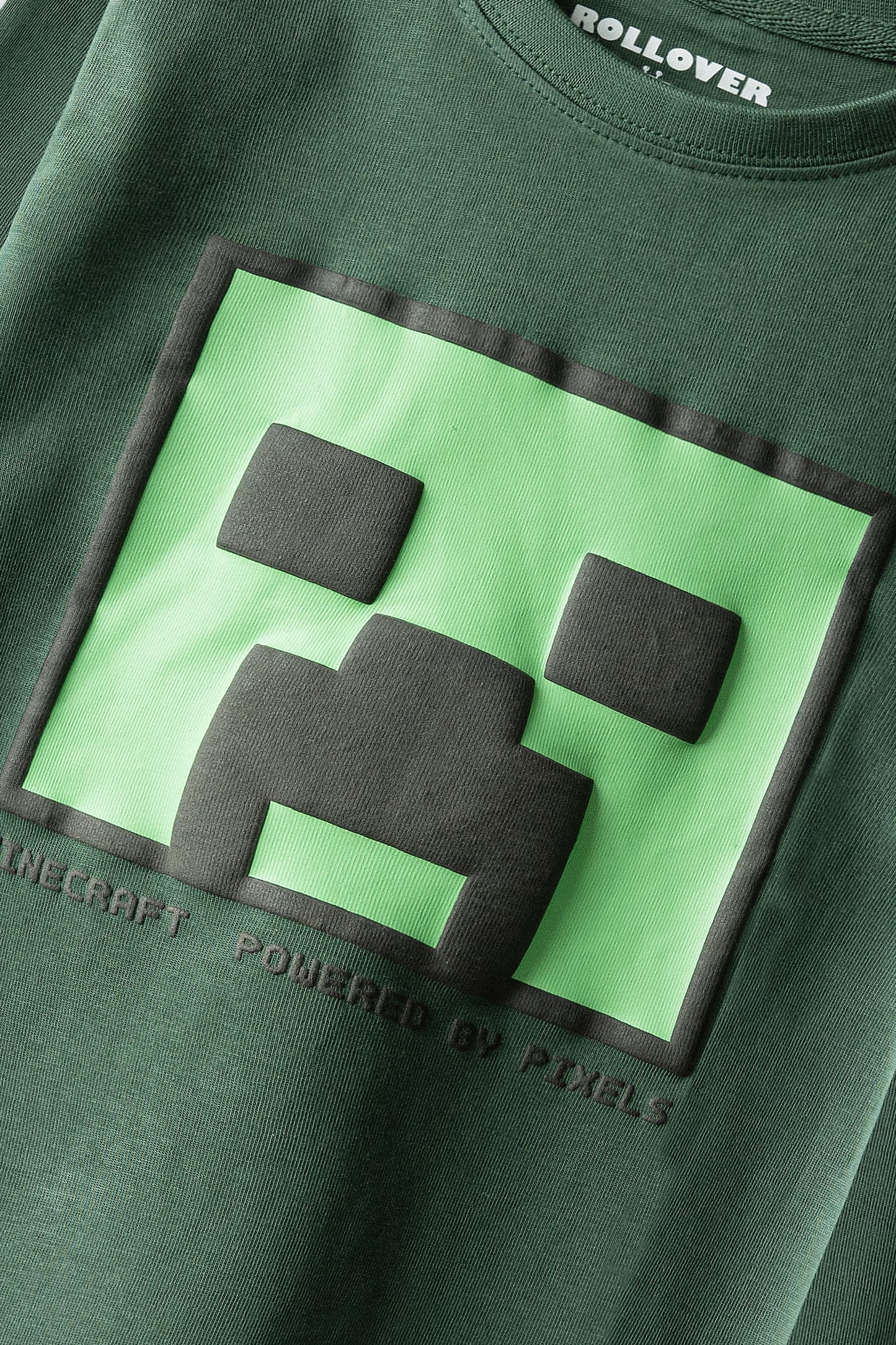 Boys Forest Green Pixel Terry Tee