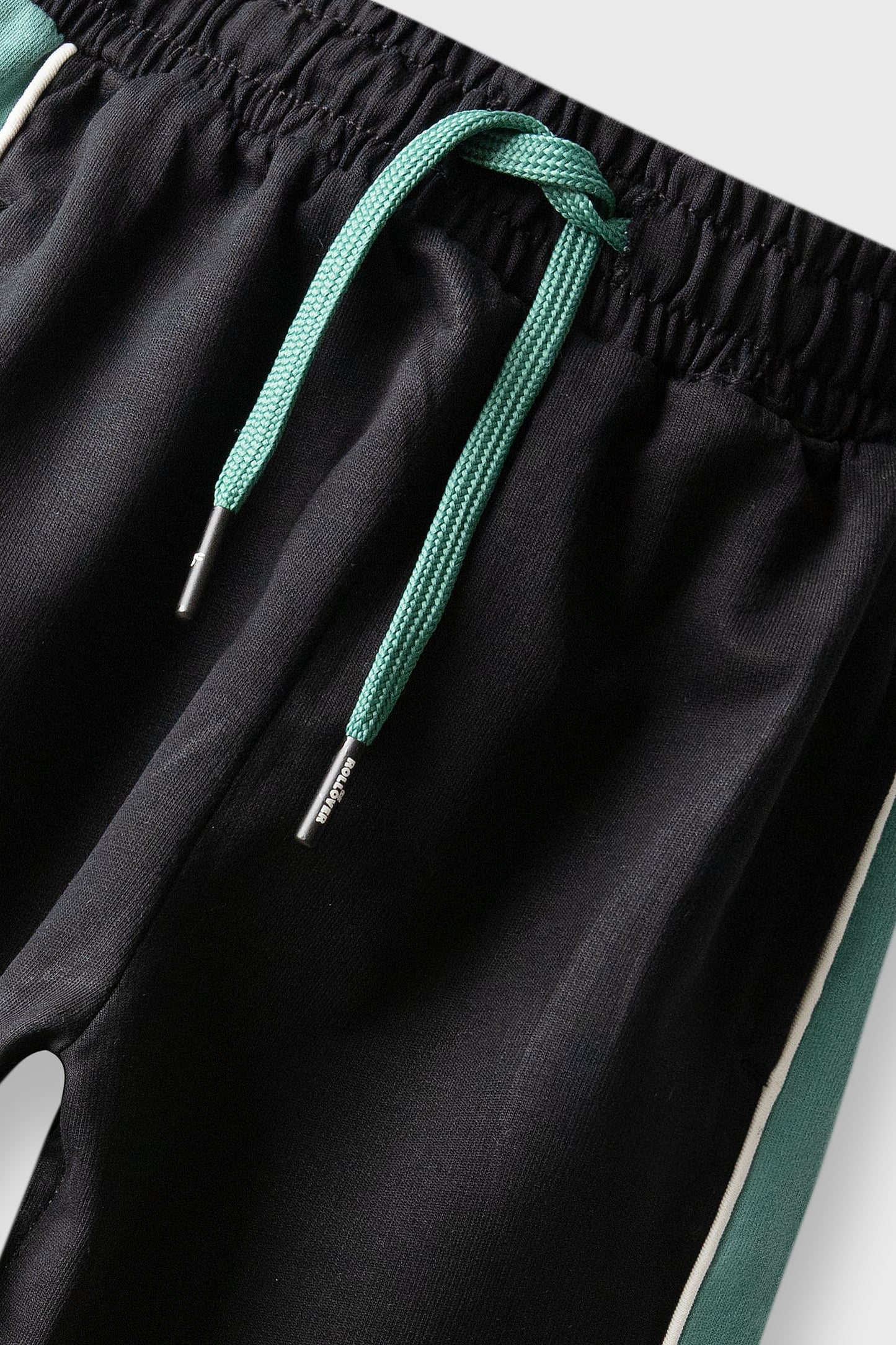 Boys Velocity Black & Teal Terry Trousers