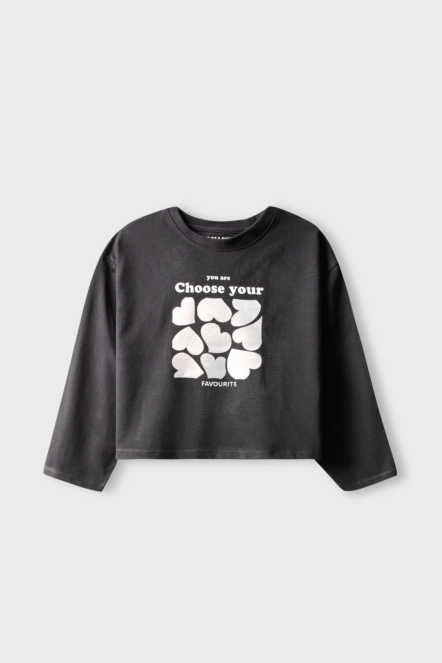 Girls Pulse Black Oversized Tee