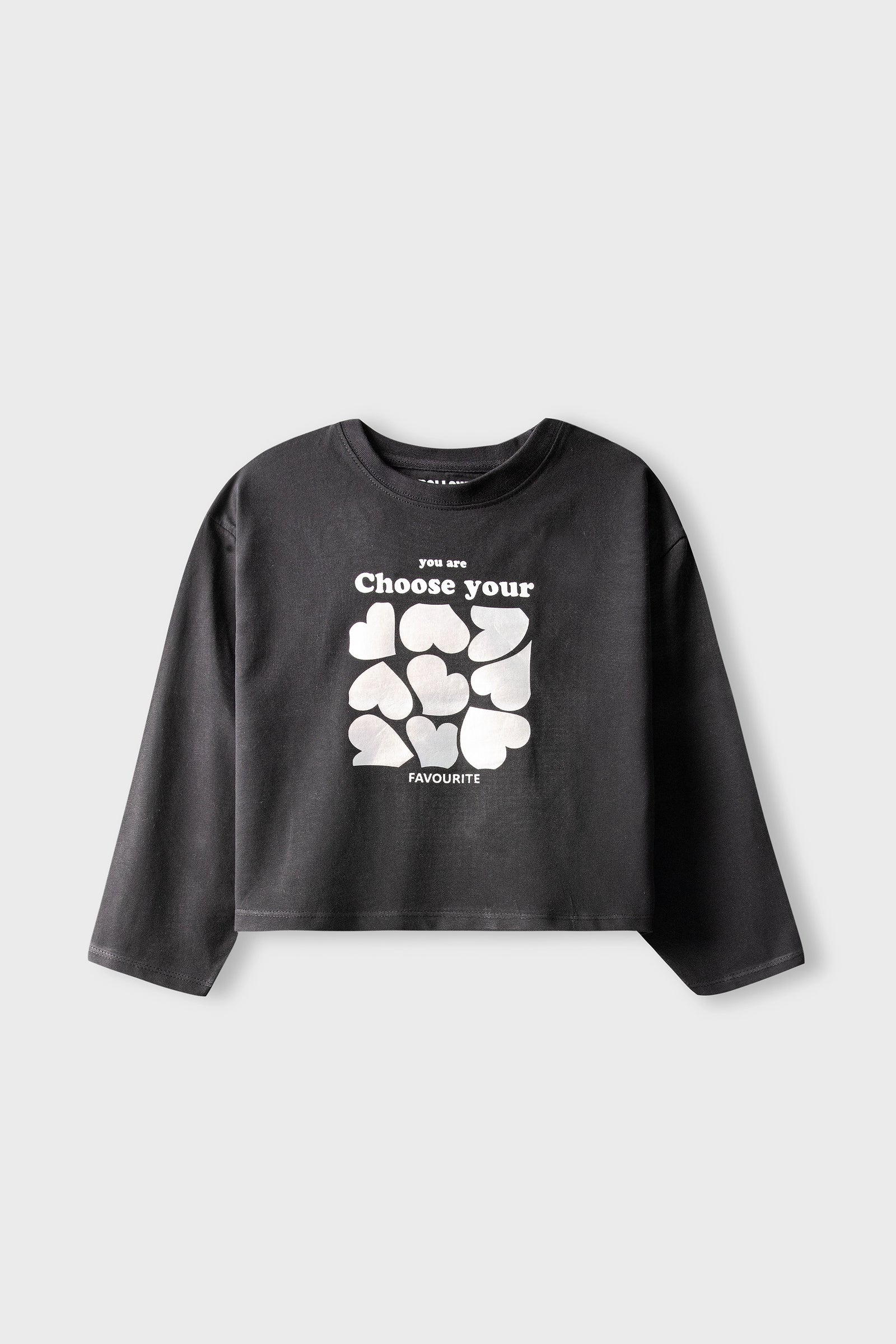 Girls Pulse Black Oversized Tee