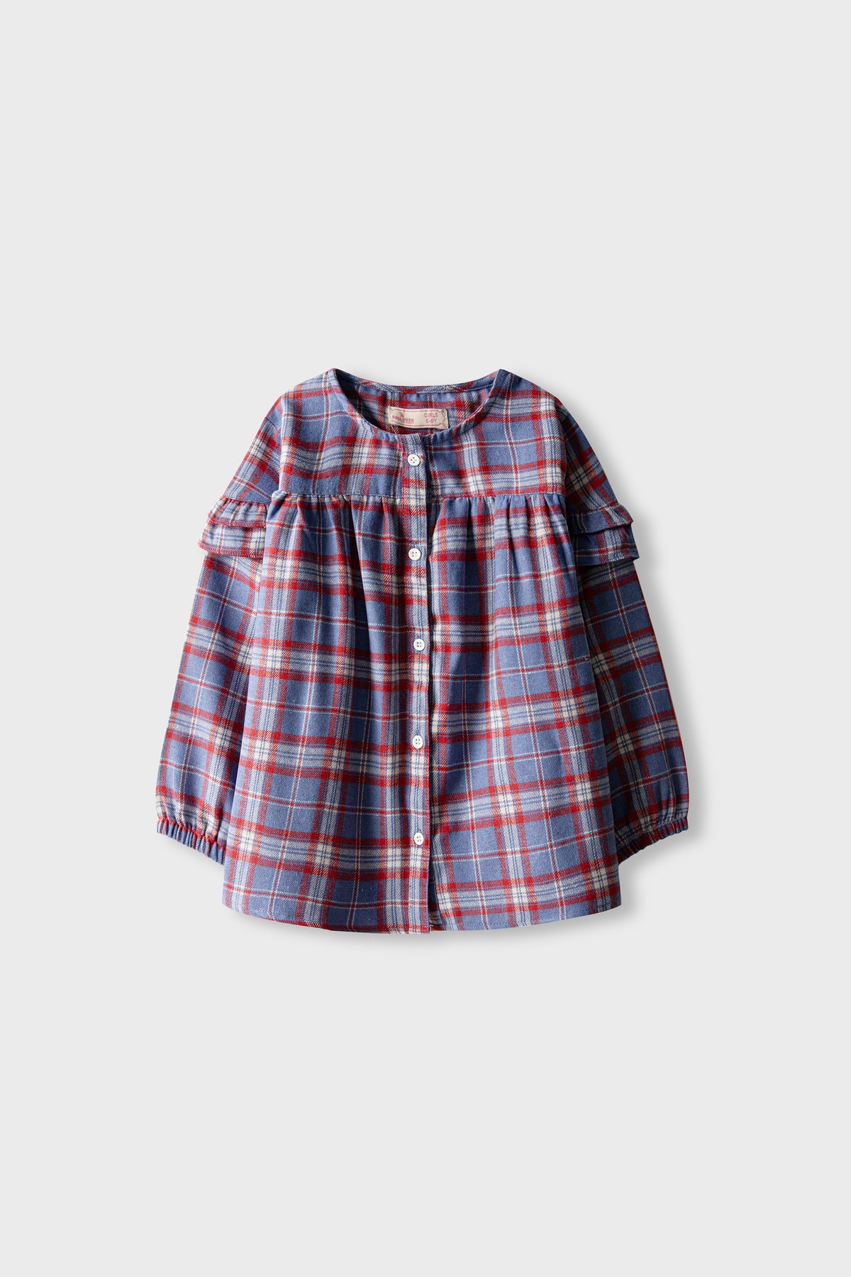 Red Sky Check Cotton Top