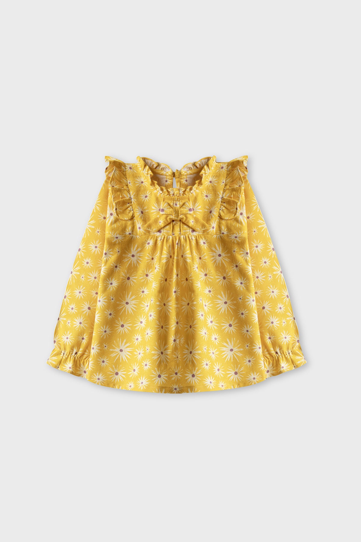 Yellow Daisy Frill Cotton Top