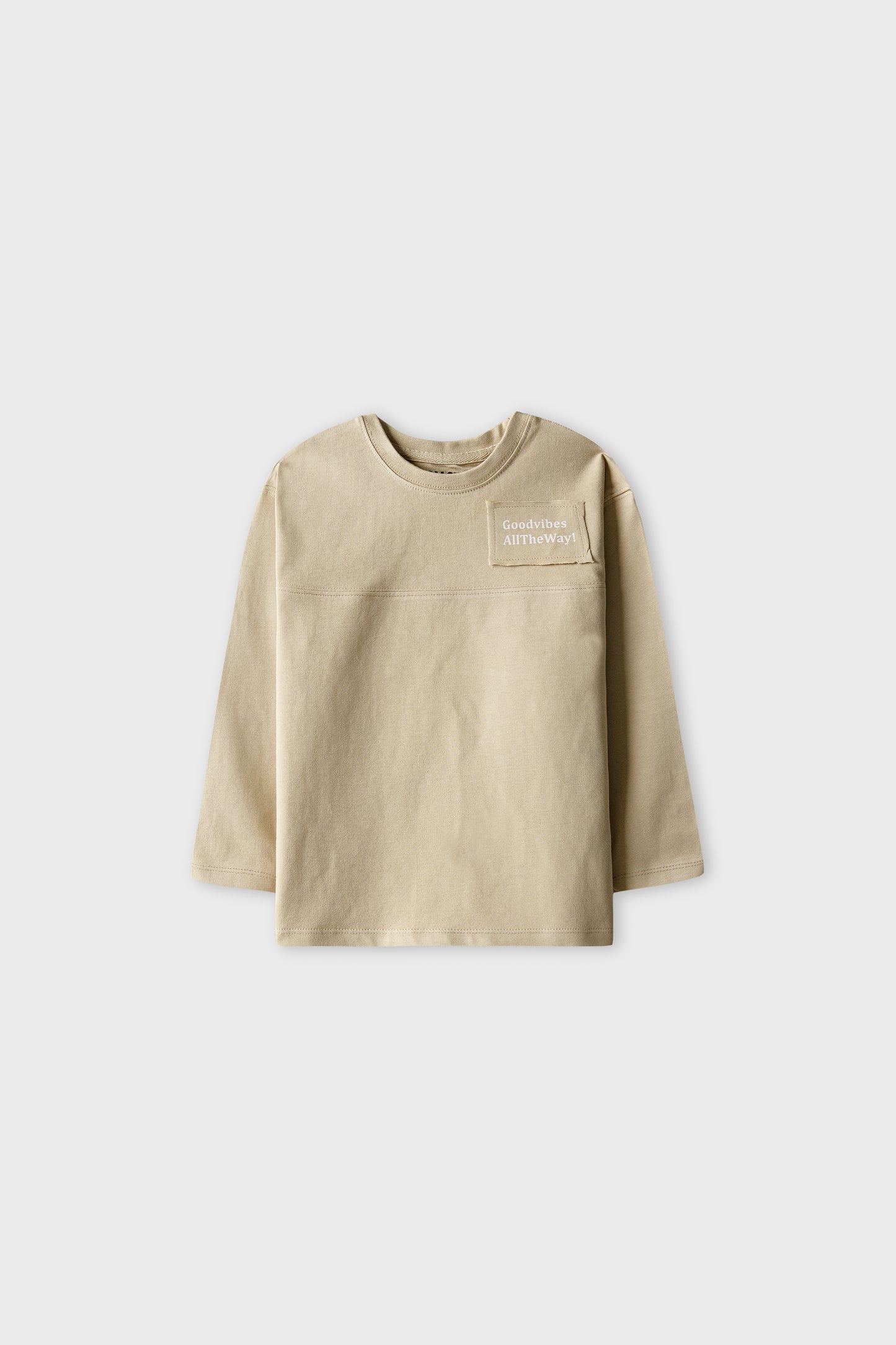 Boys Beige Drop Mini Terry Tee