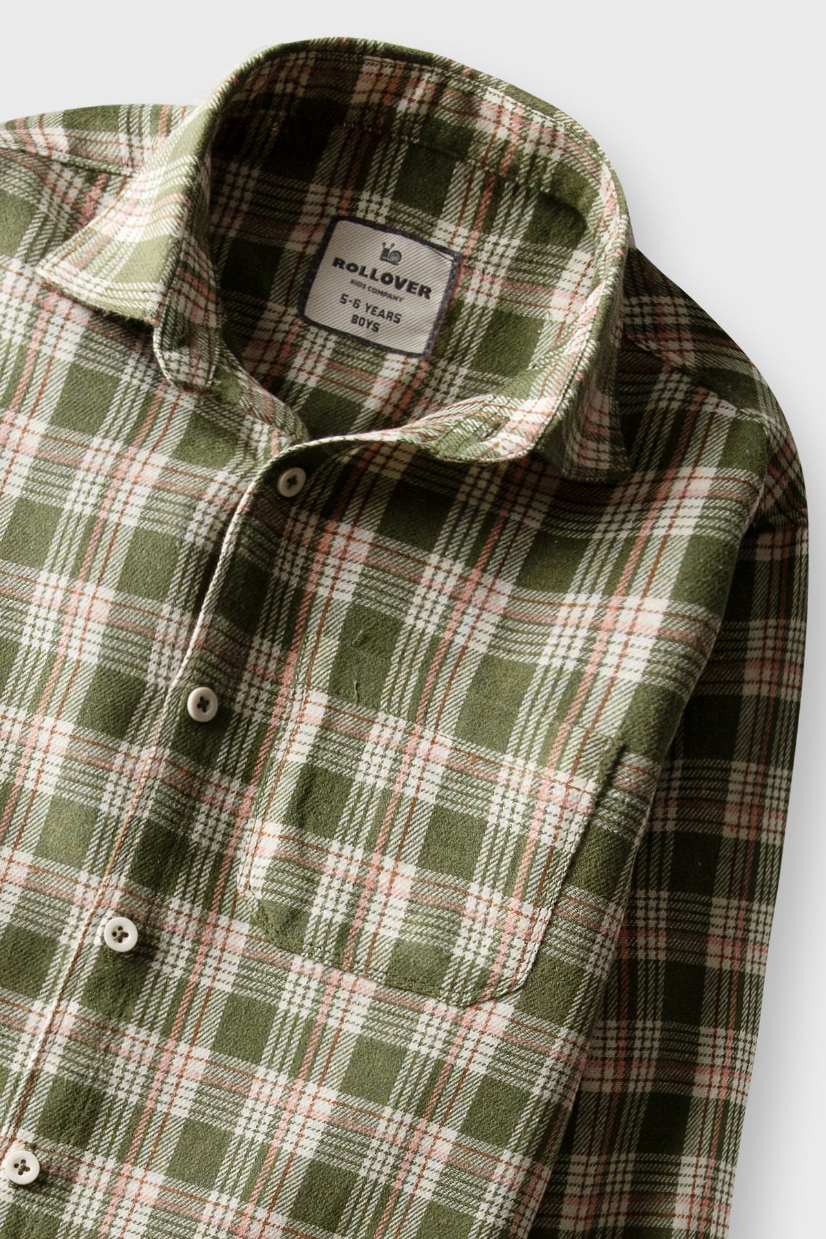 Boys Classic Green Check Cotton Shirt