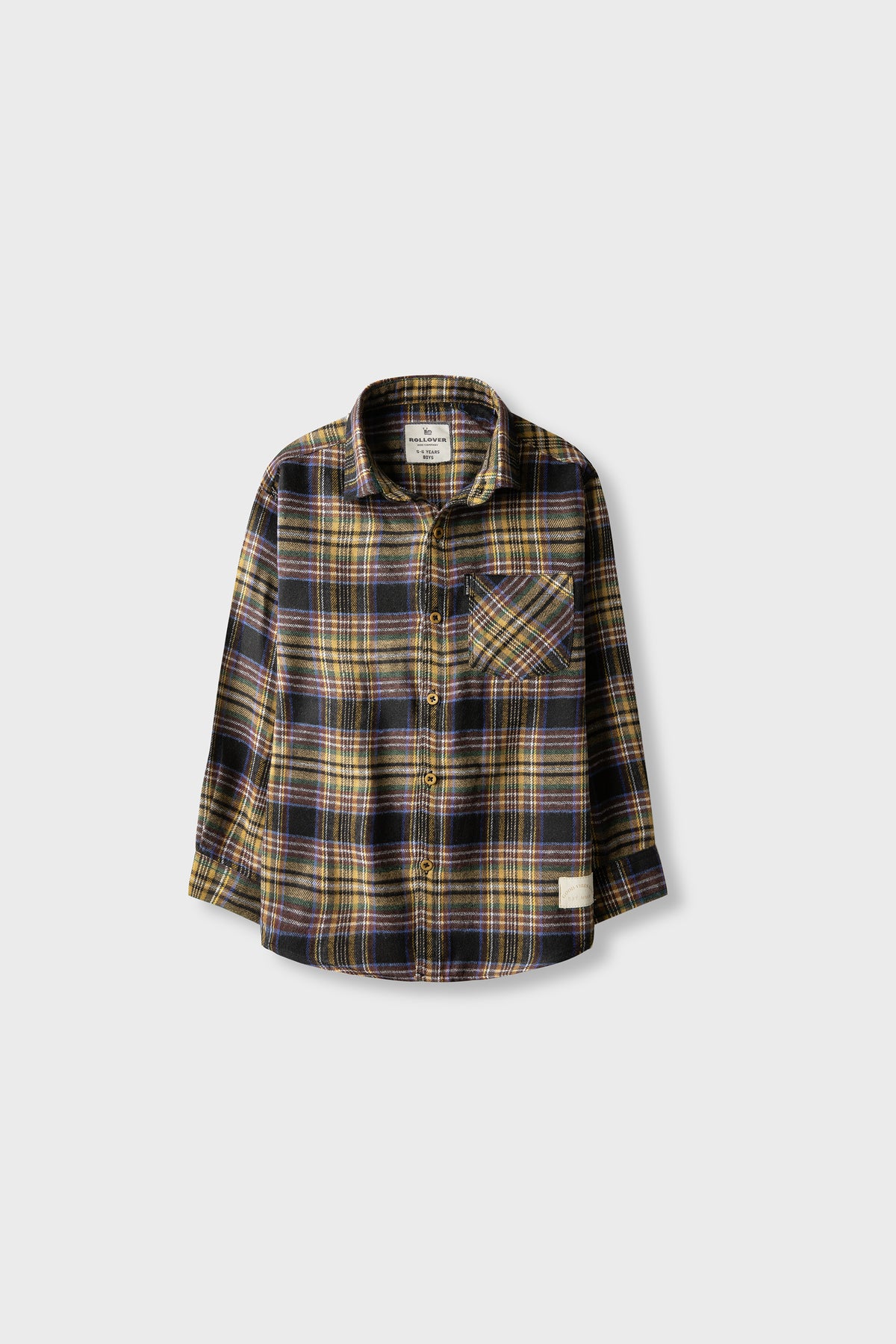 Boys Woodland Plaid Casual Flannel Shirt