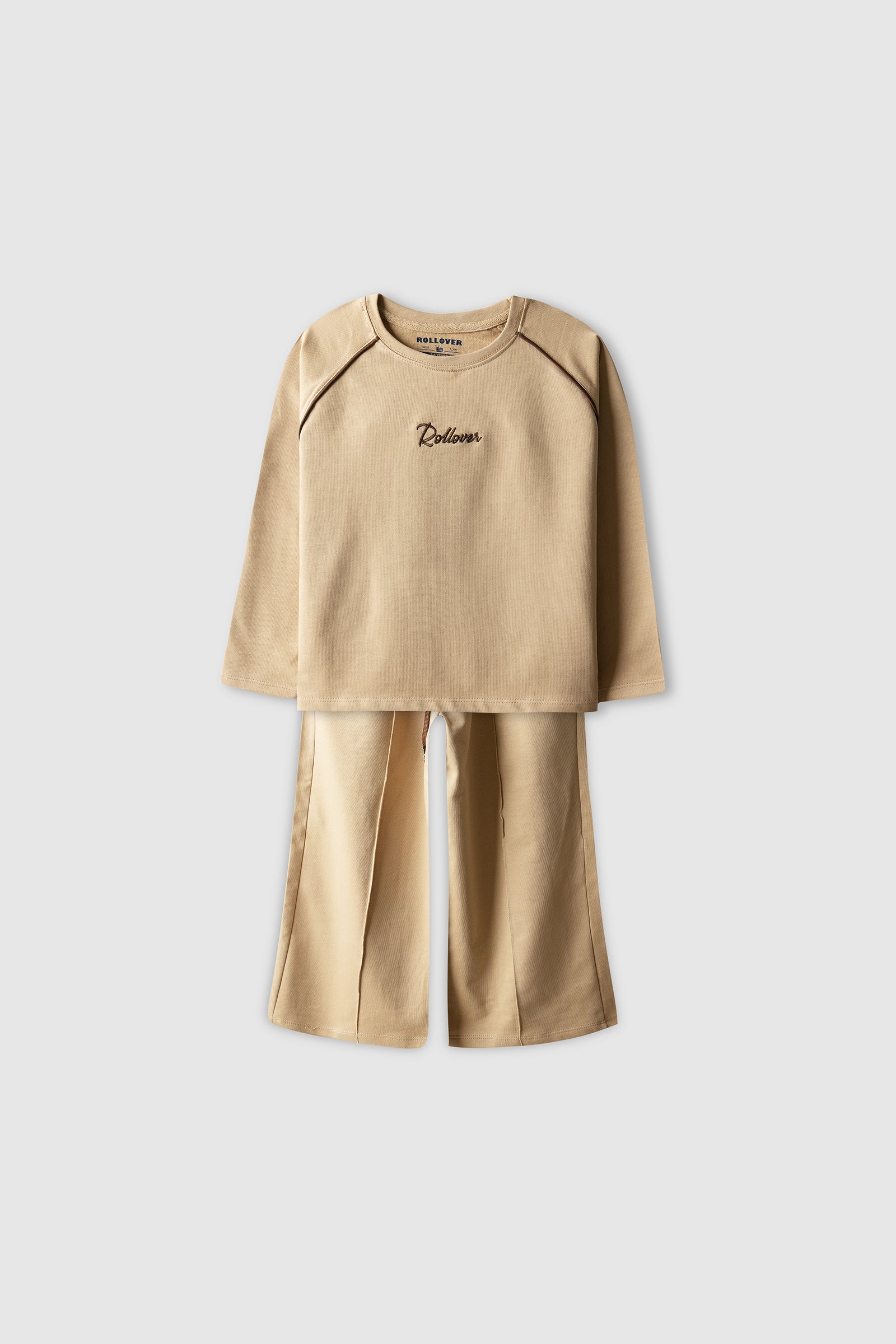 Girls Beige Motion Relaxed Co-ord Set