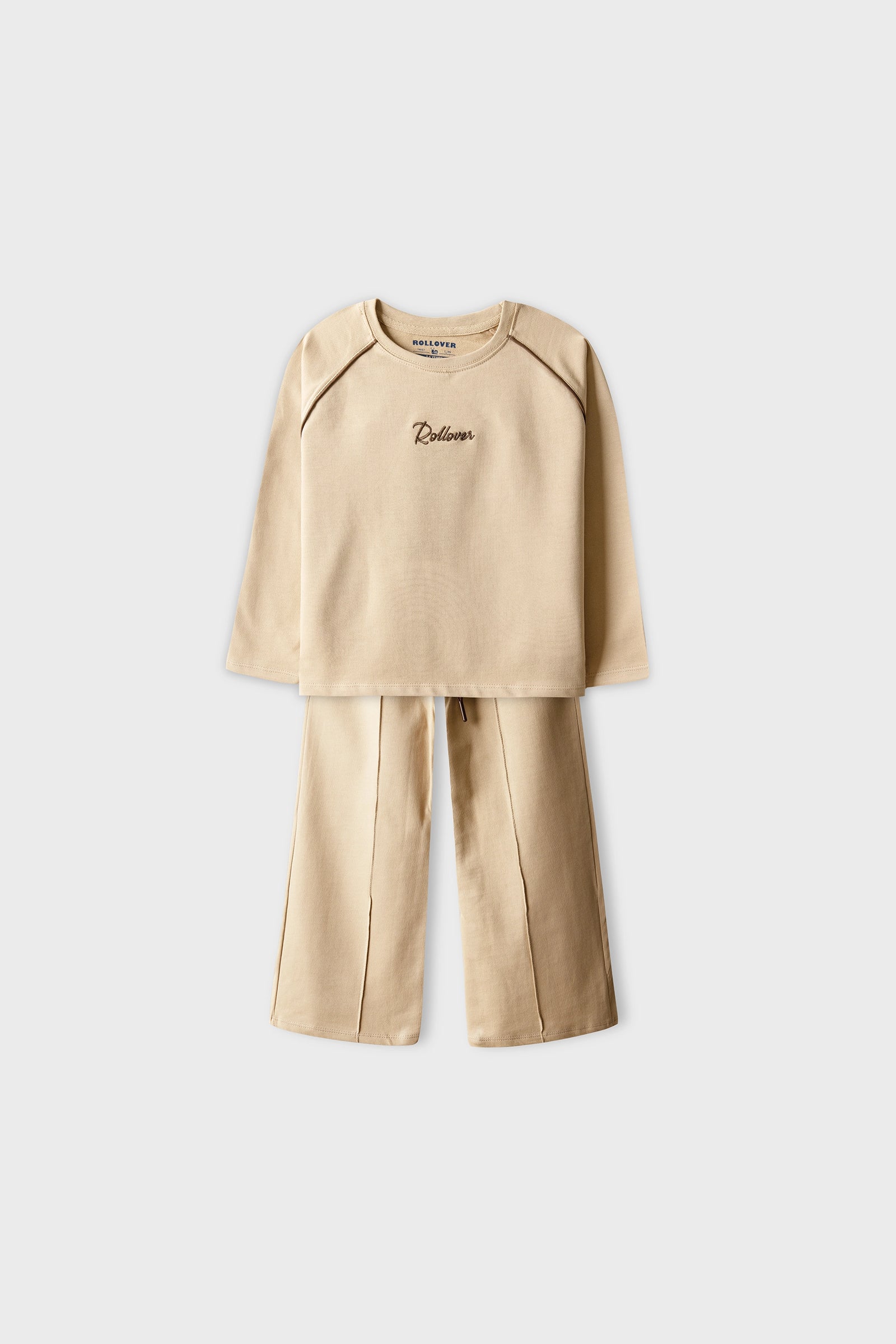 Girls Beige Motion Relaxed Co-ord Set