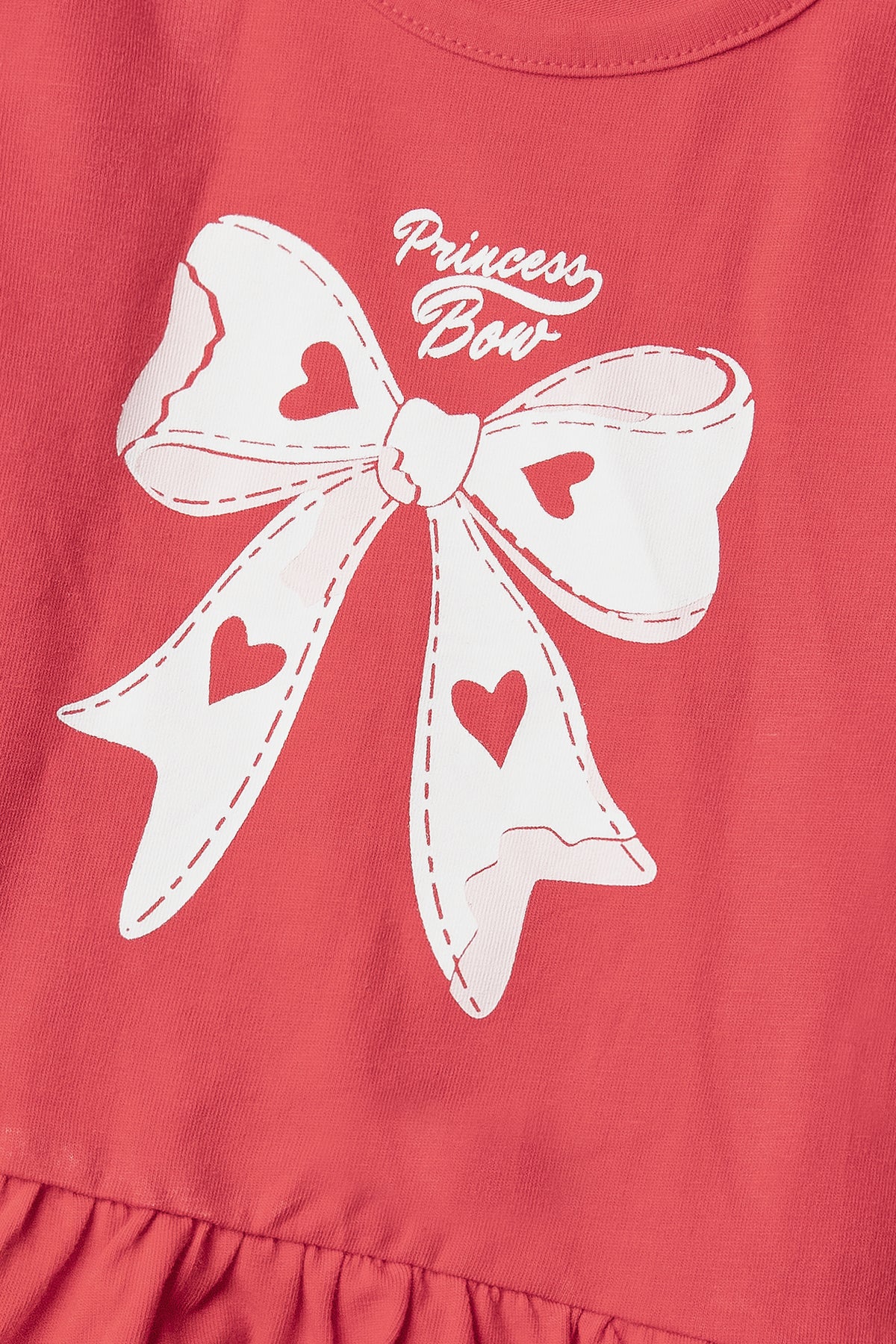 Girls Scarlet Bow Frilly Tee