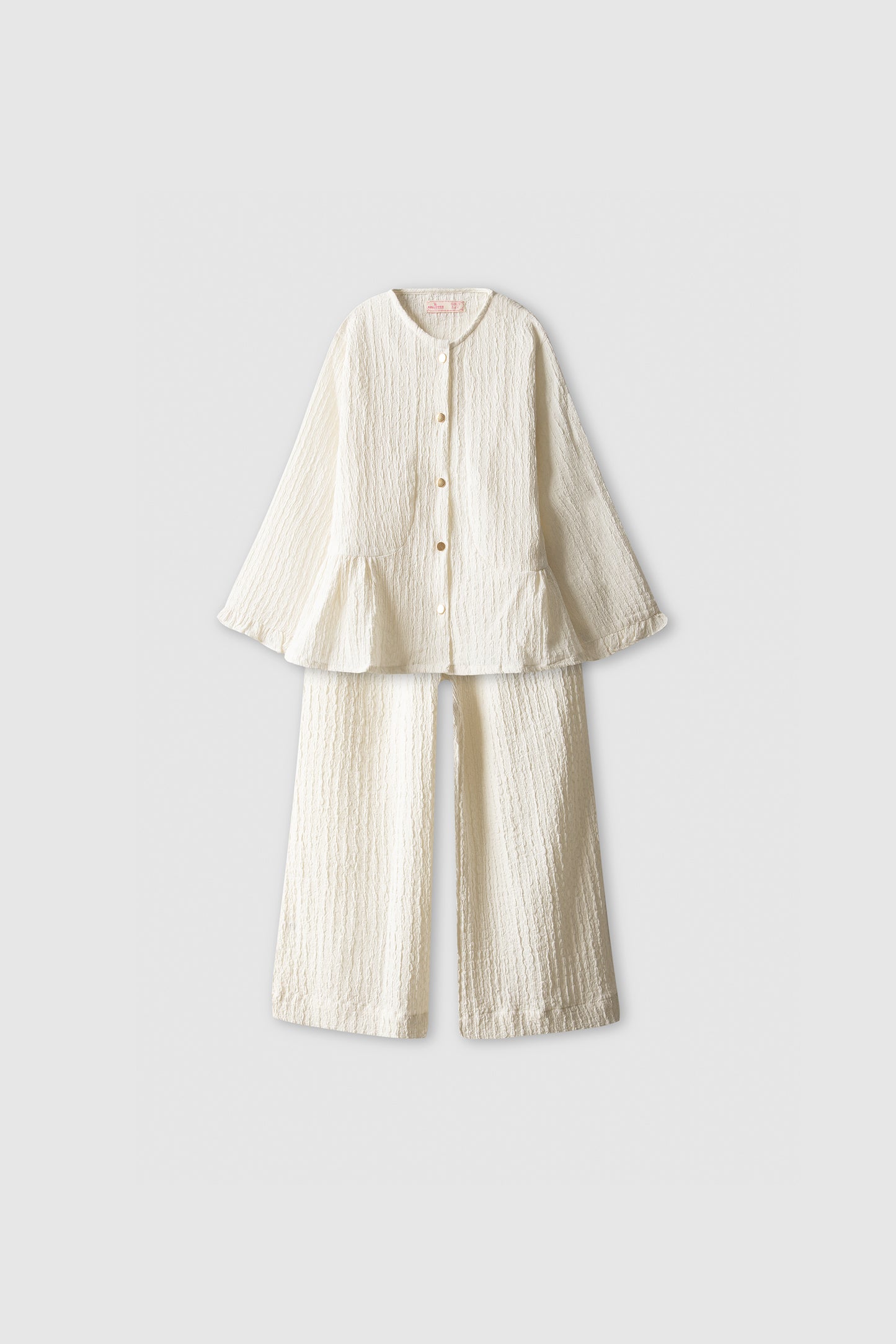 Girls White Grace Bubble Co-ord Set