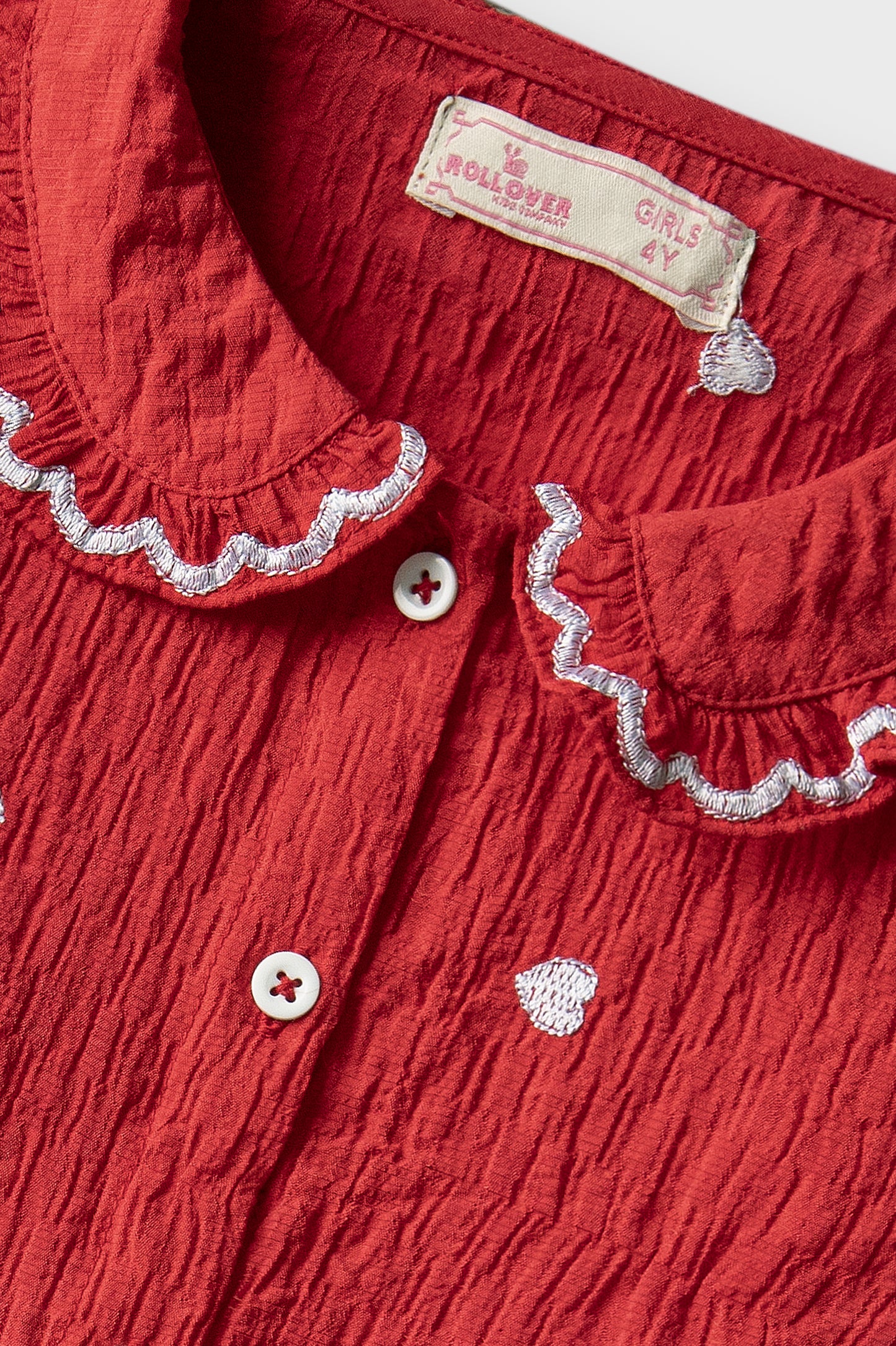 Red Heart Frill Bubble Top