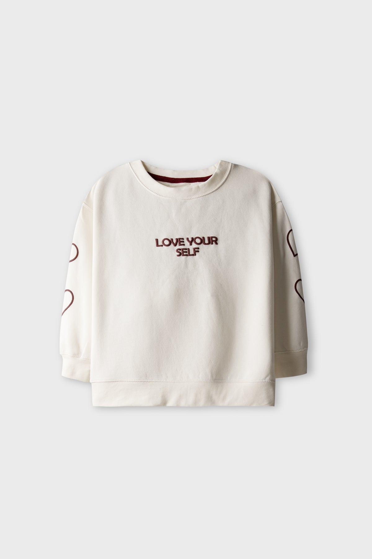 Girls Self Love Drop-Shoulder Sweatshirt