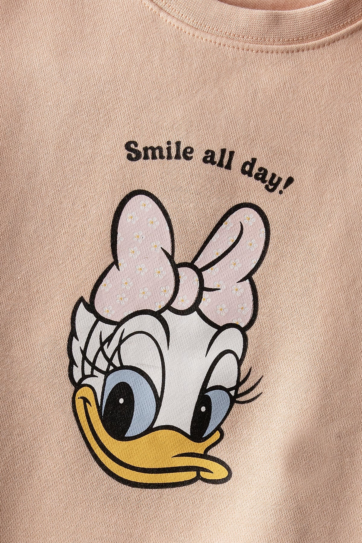 Girls Daisy Day Peach Sweatshirt