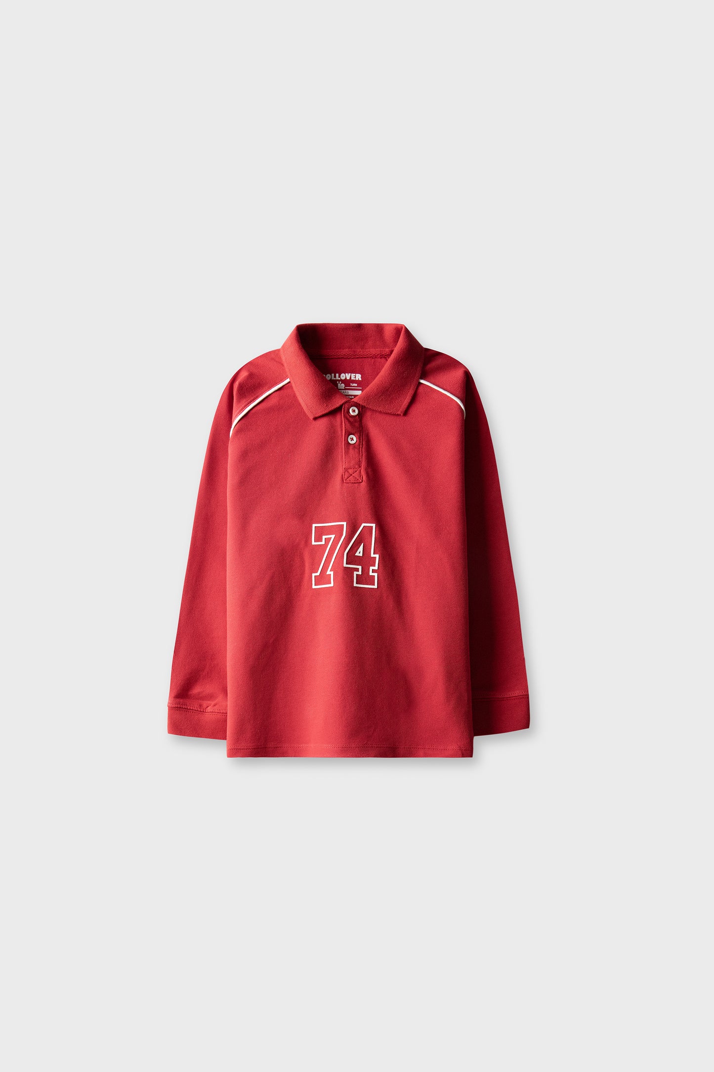 Boys Bold Red Athletic Raglan Polo