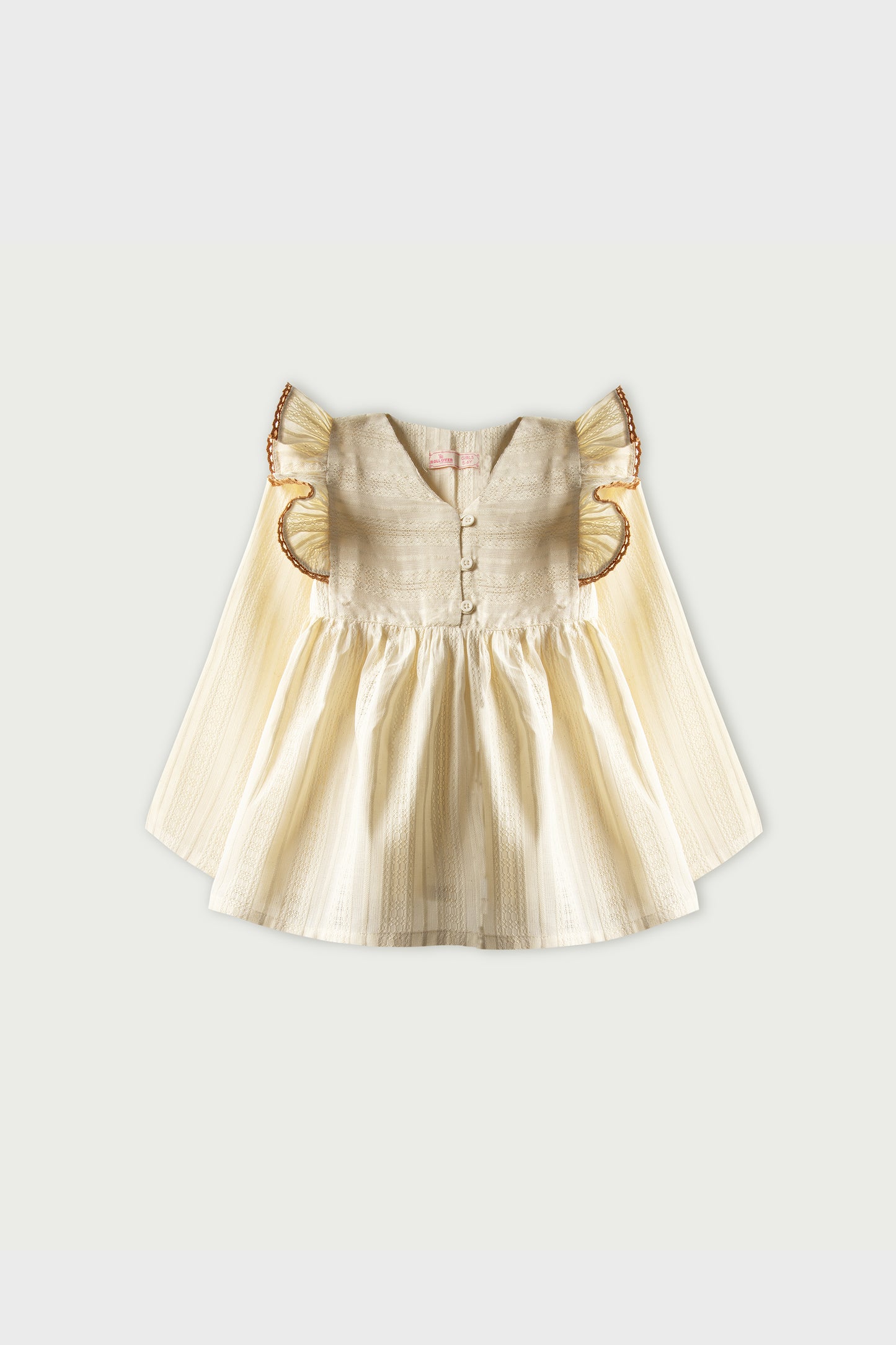 Beige Heritage Lace-Trim Top