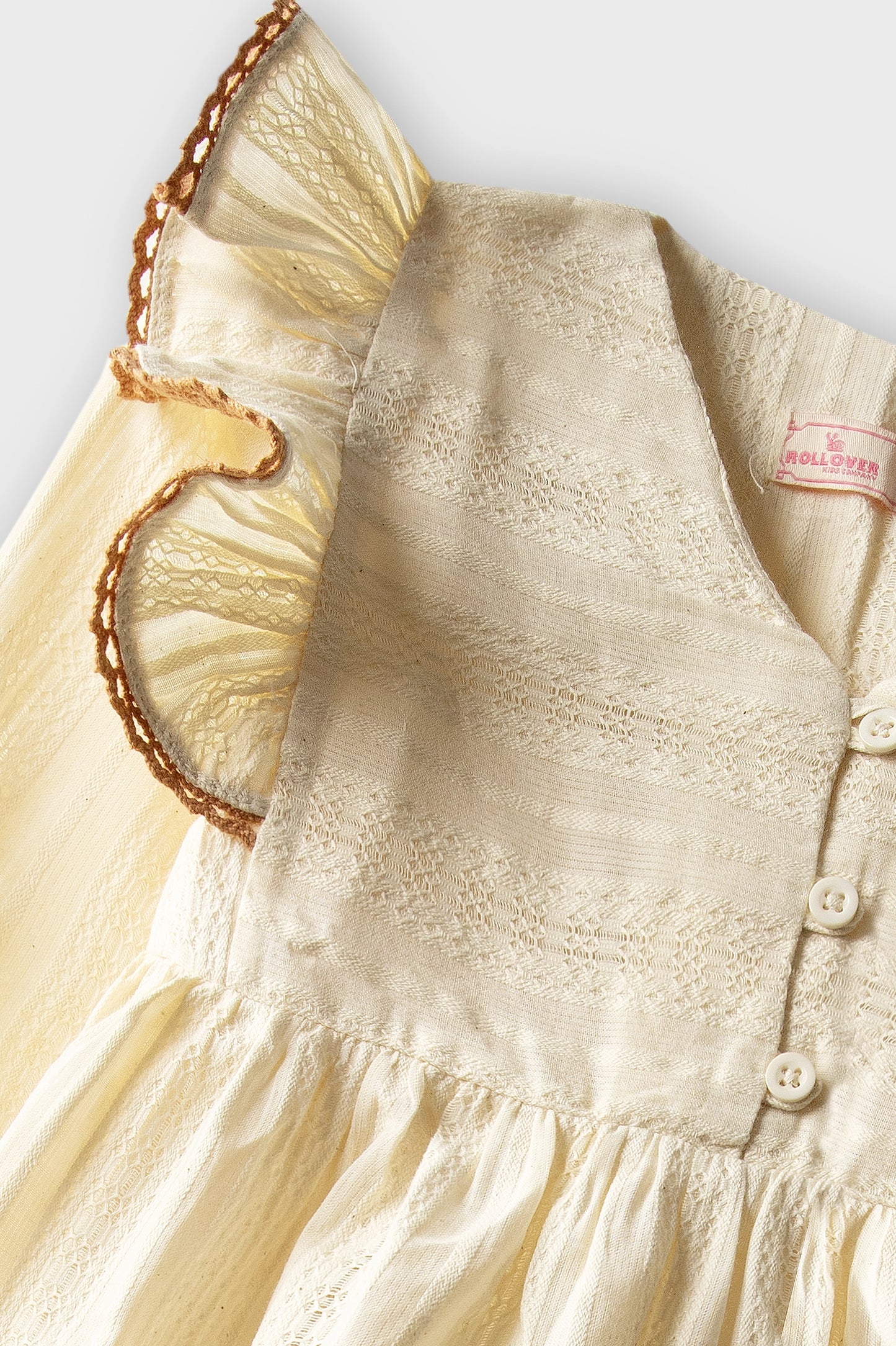Beige Heritage Lace-Trim Top