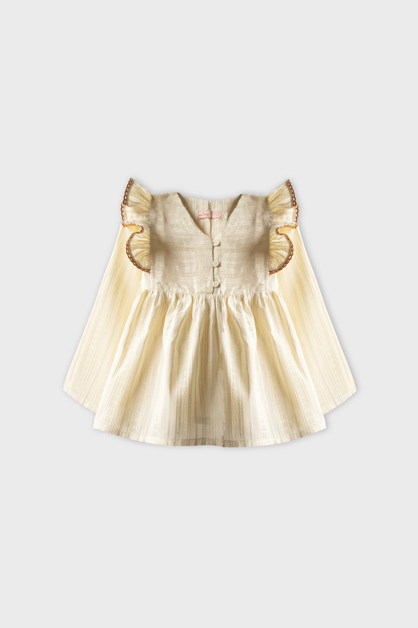 Beige Heritage Lace-Trim Top