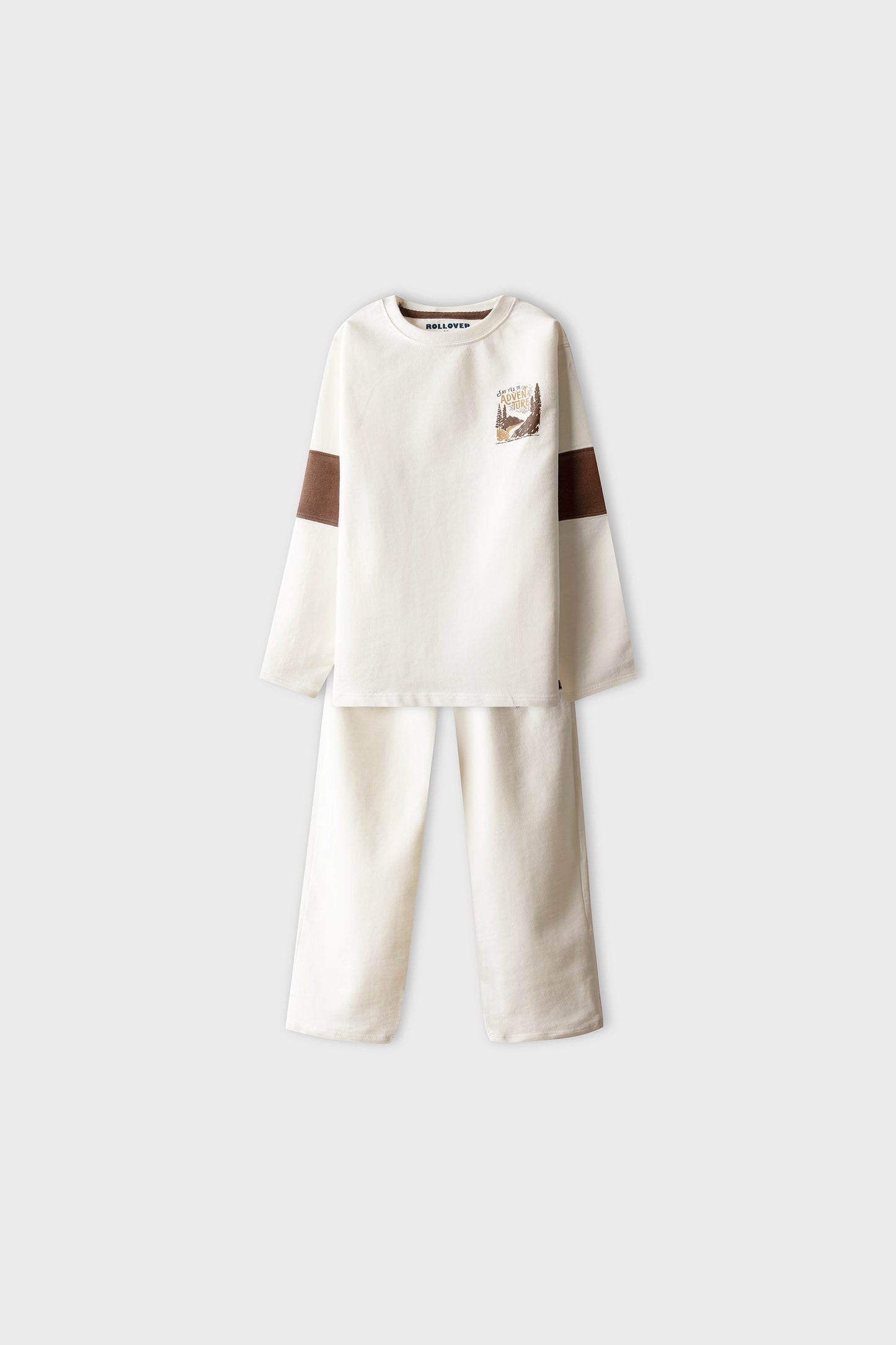 Boys Trailmark Off-White Co-ord Set