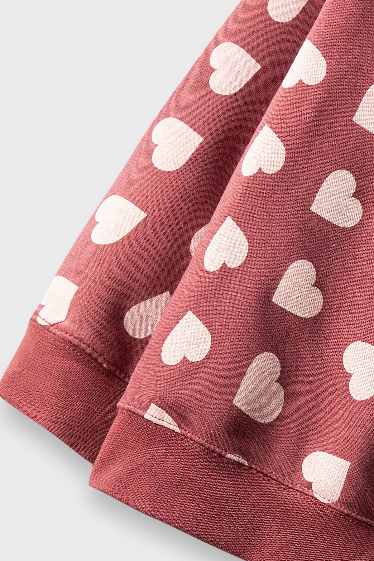 Girls Rosewood Hearts Fleece Sweatshirt