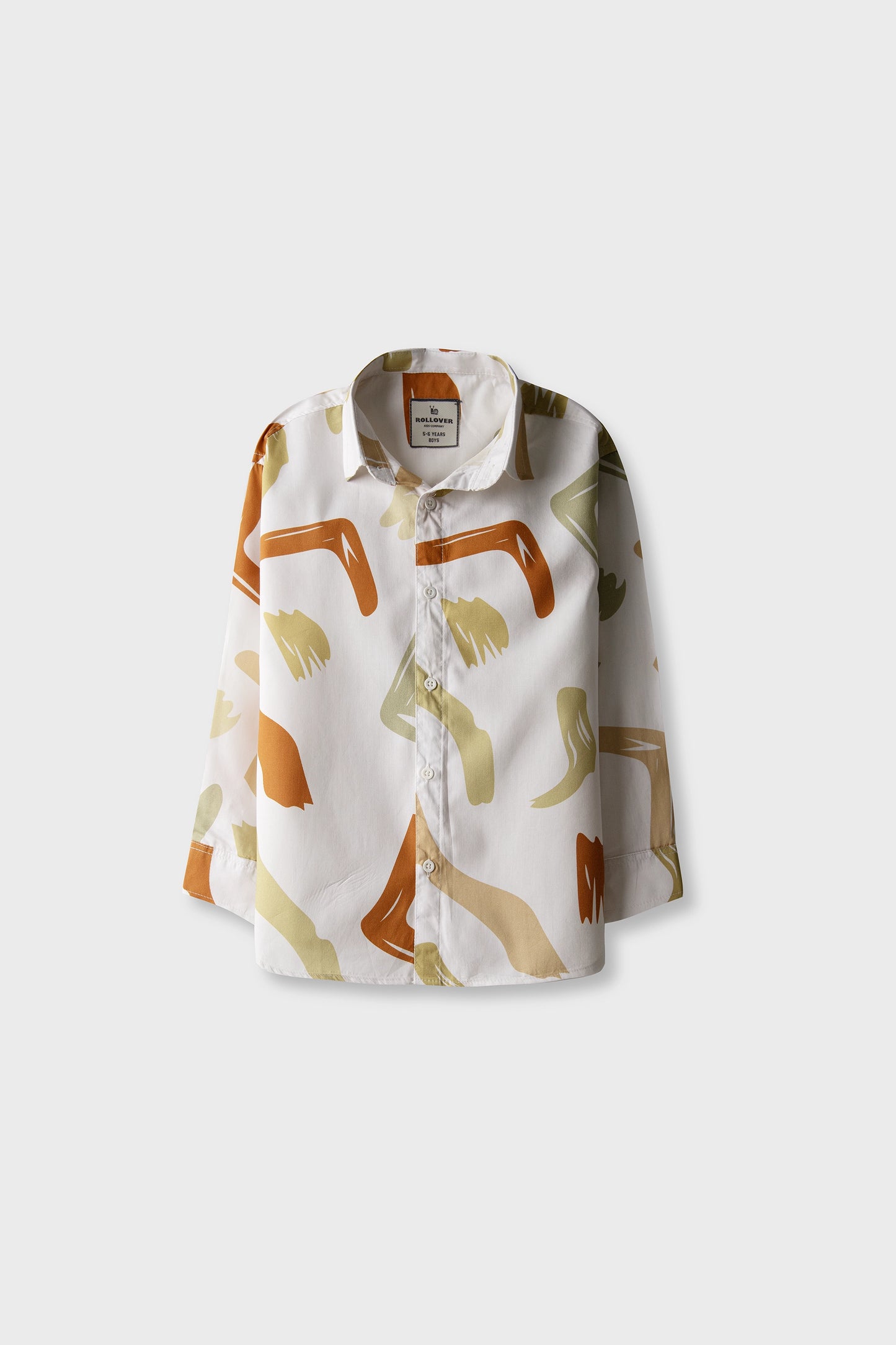 Boys Artisan Stroke White Cotton Shirt