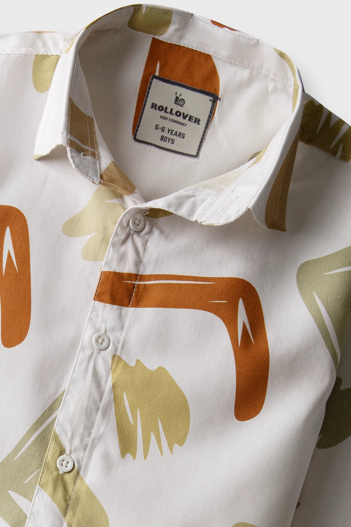 Boys Artisan Stroke White Cotton Shirt