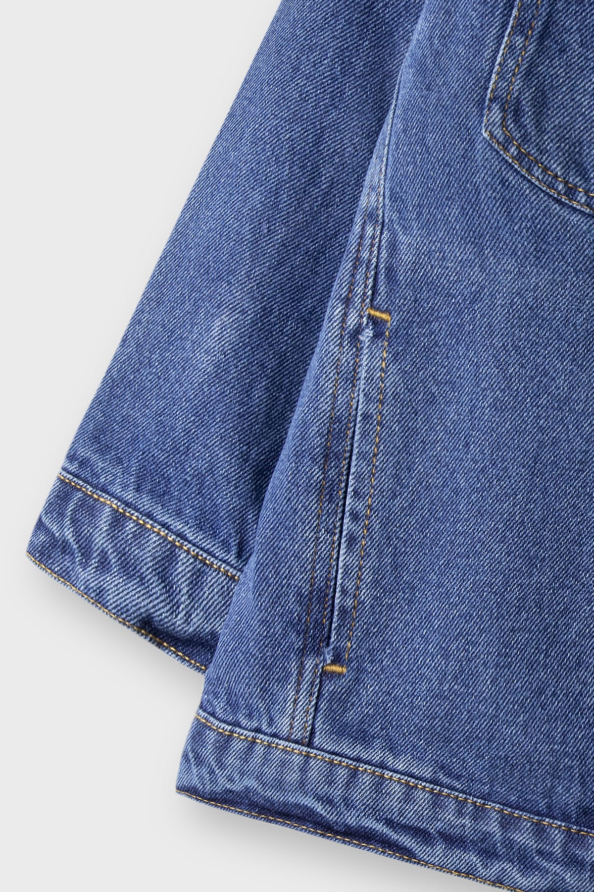 Girls Blue Fur-Collar Denim Jacket