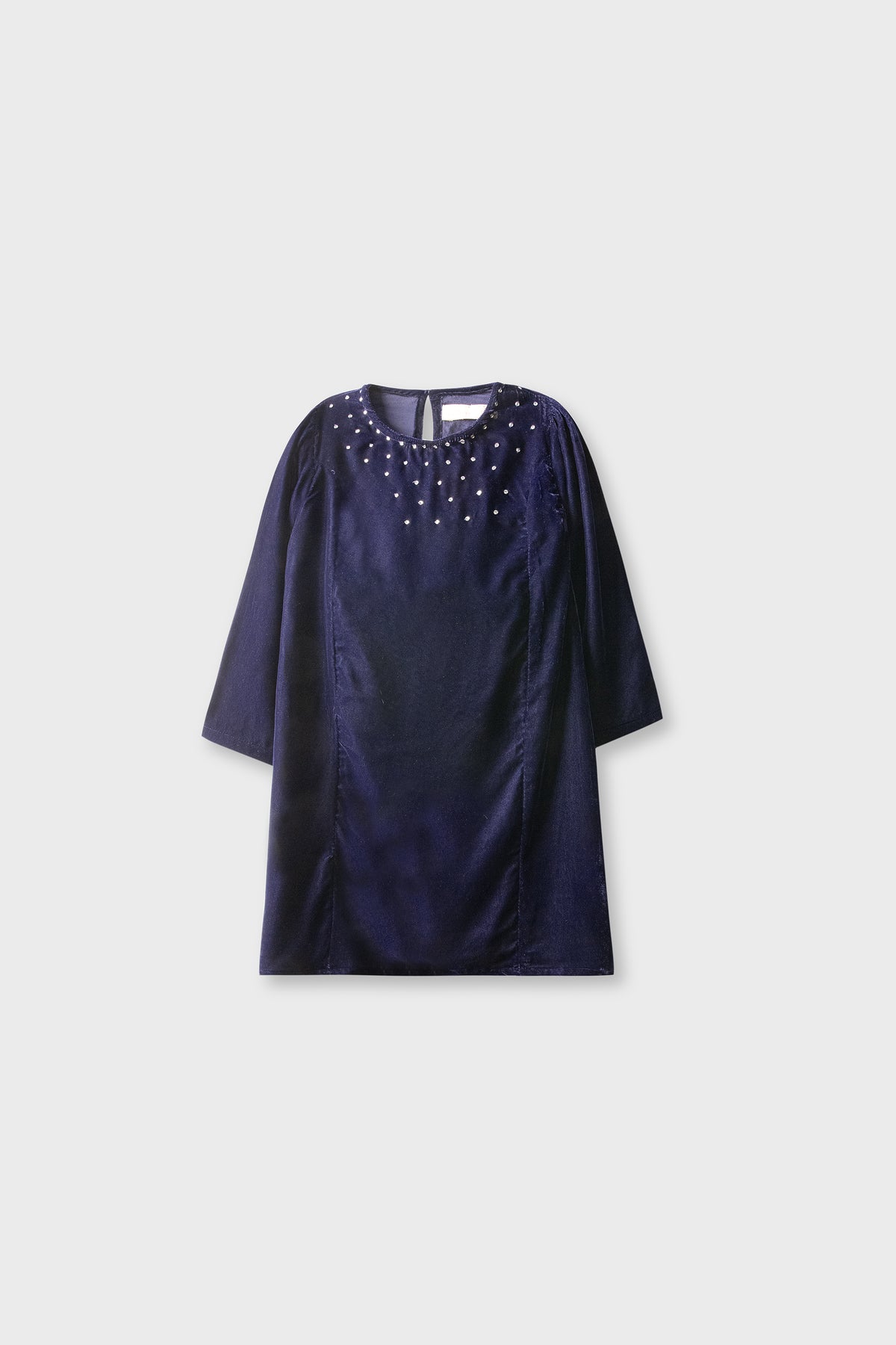 Navy Star Princess Velvet Dress
