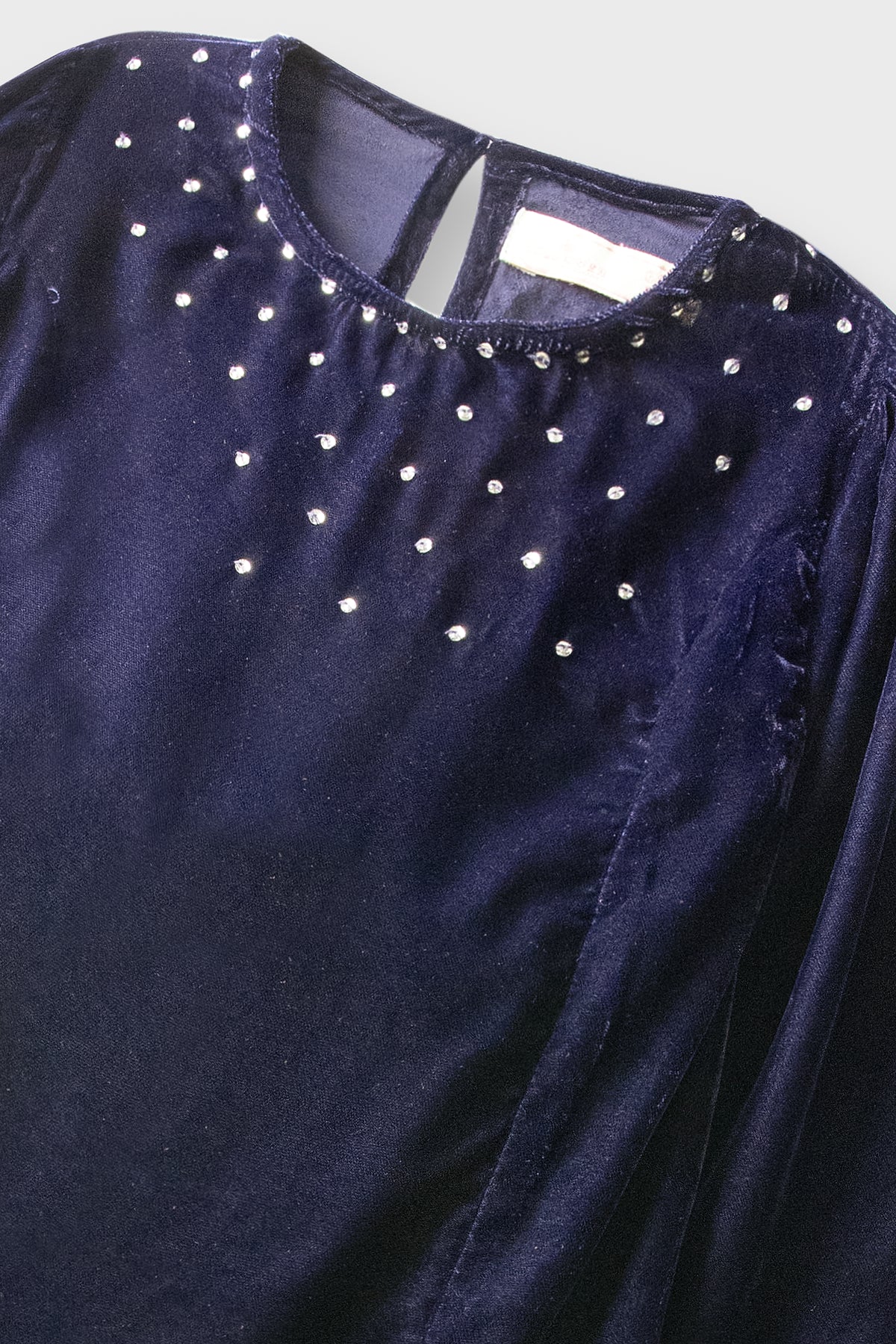 Navy Star Princess Velvet Dress