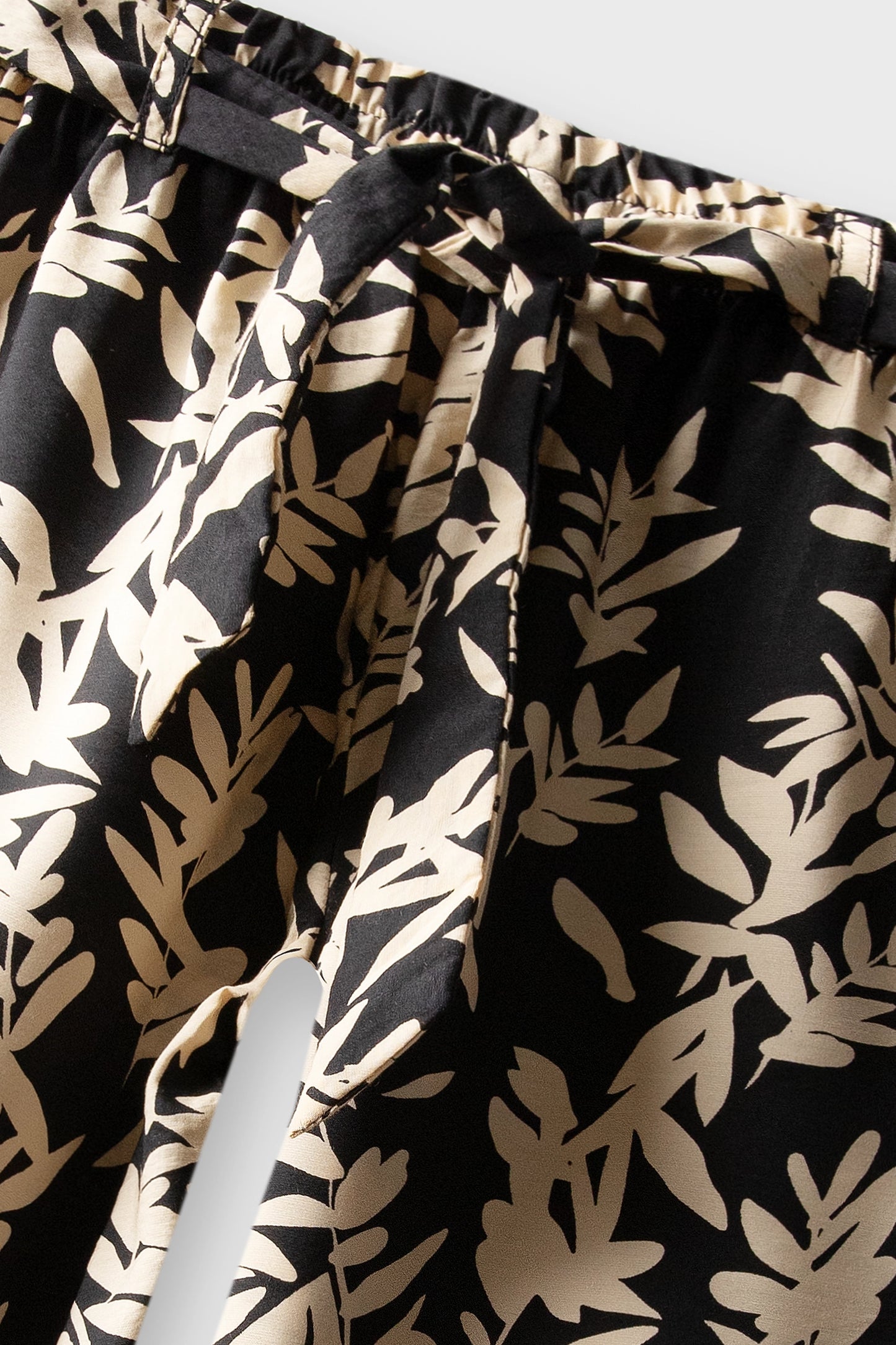 Leafscape Black Cotton Culottes