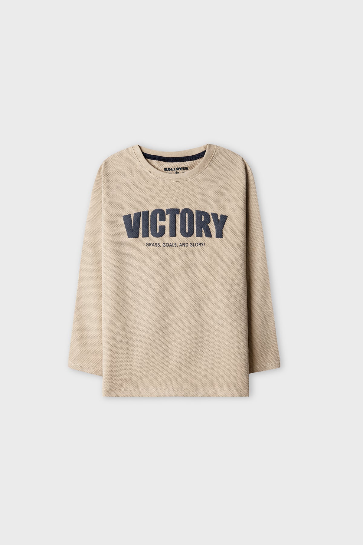 Boys Victory Club Beige Popcorn Tee