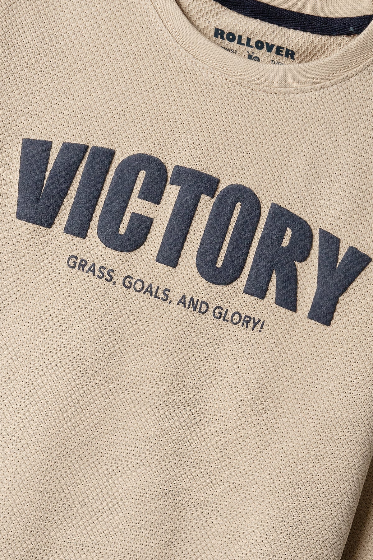 Boys Victory Club Beige Popcorn Tee