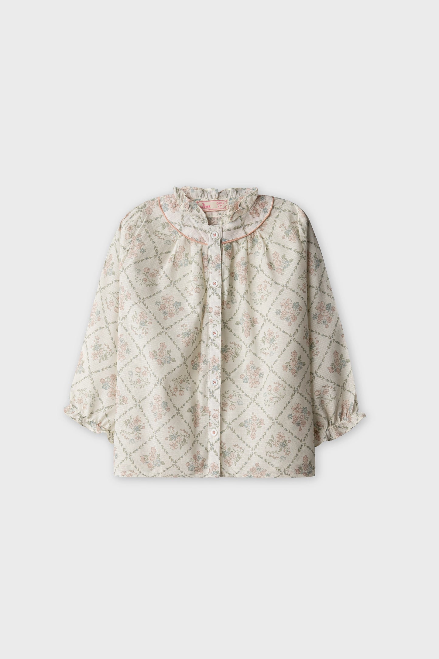Ivory Meadow Frilled Top