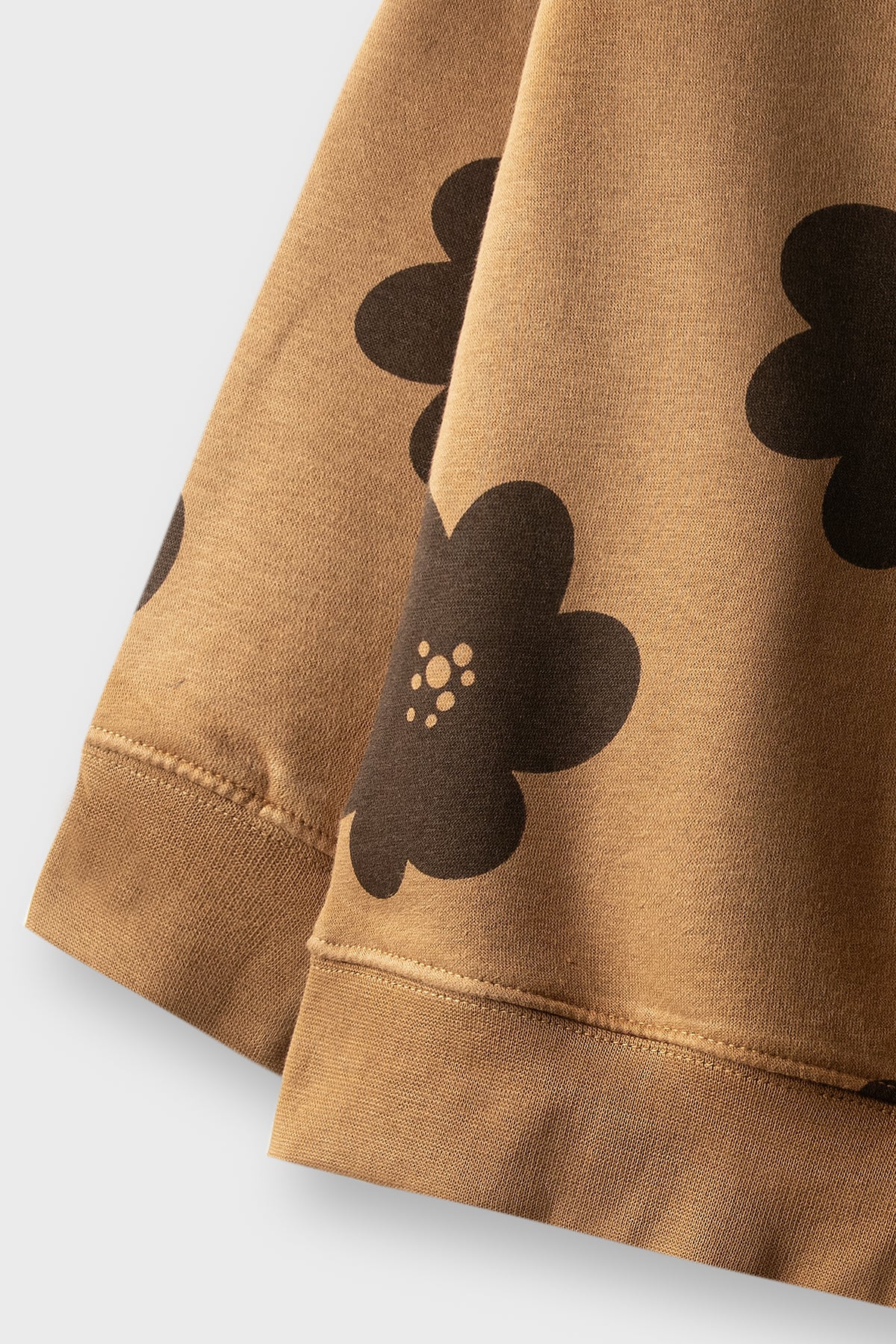Girls Mocha Daisy Fleece Sweatshirt