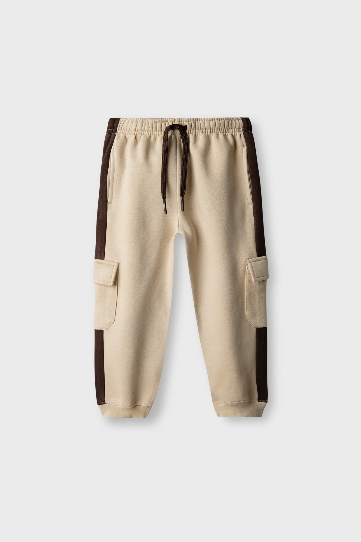 Boys Choco-Beige Fleece Trousers