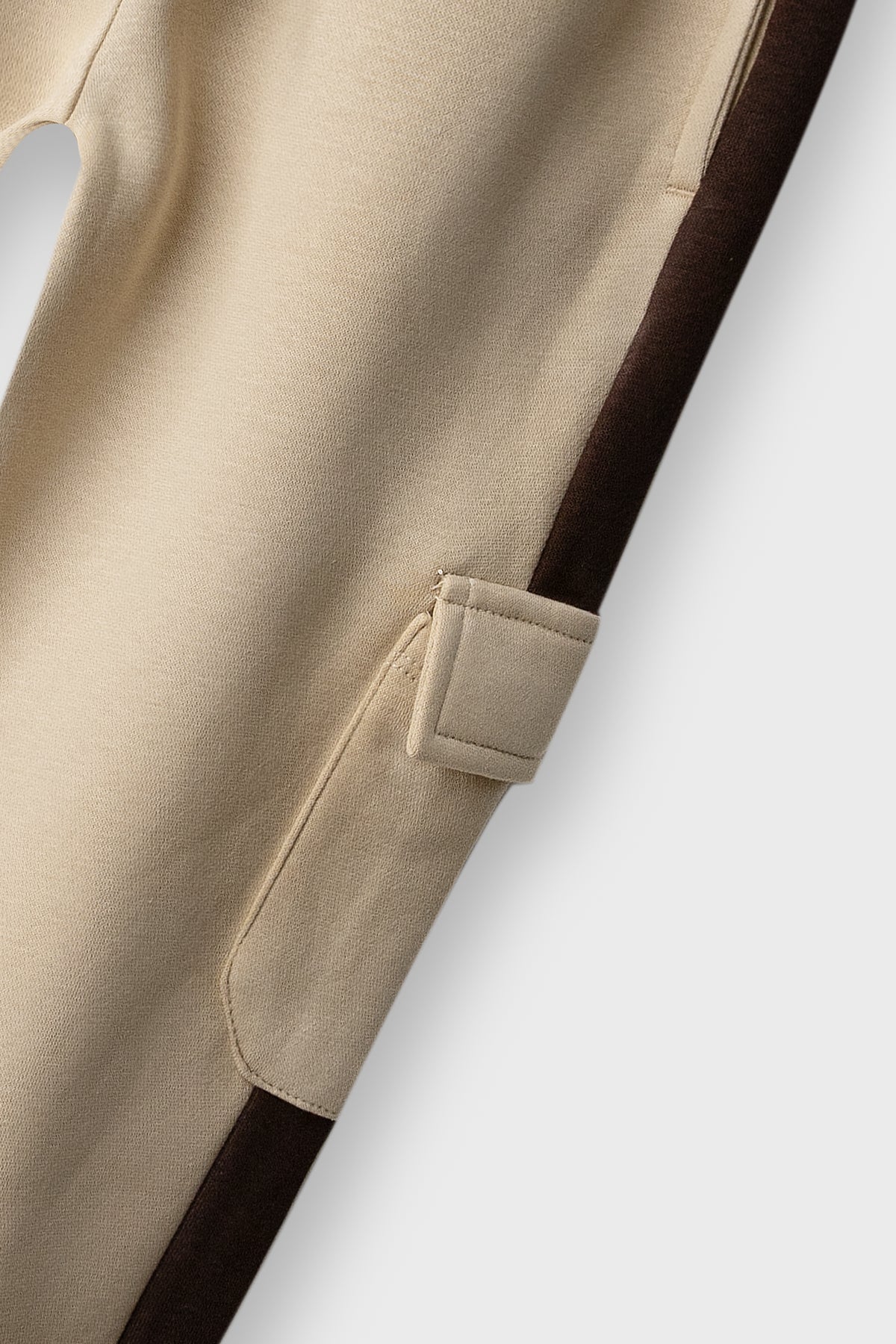 Boys Choco-Beige Fleece Trousers