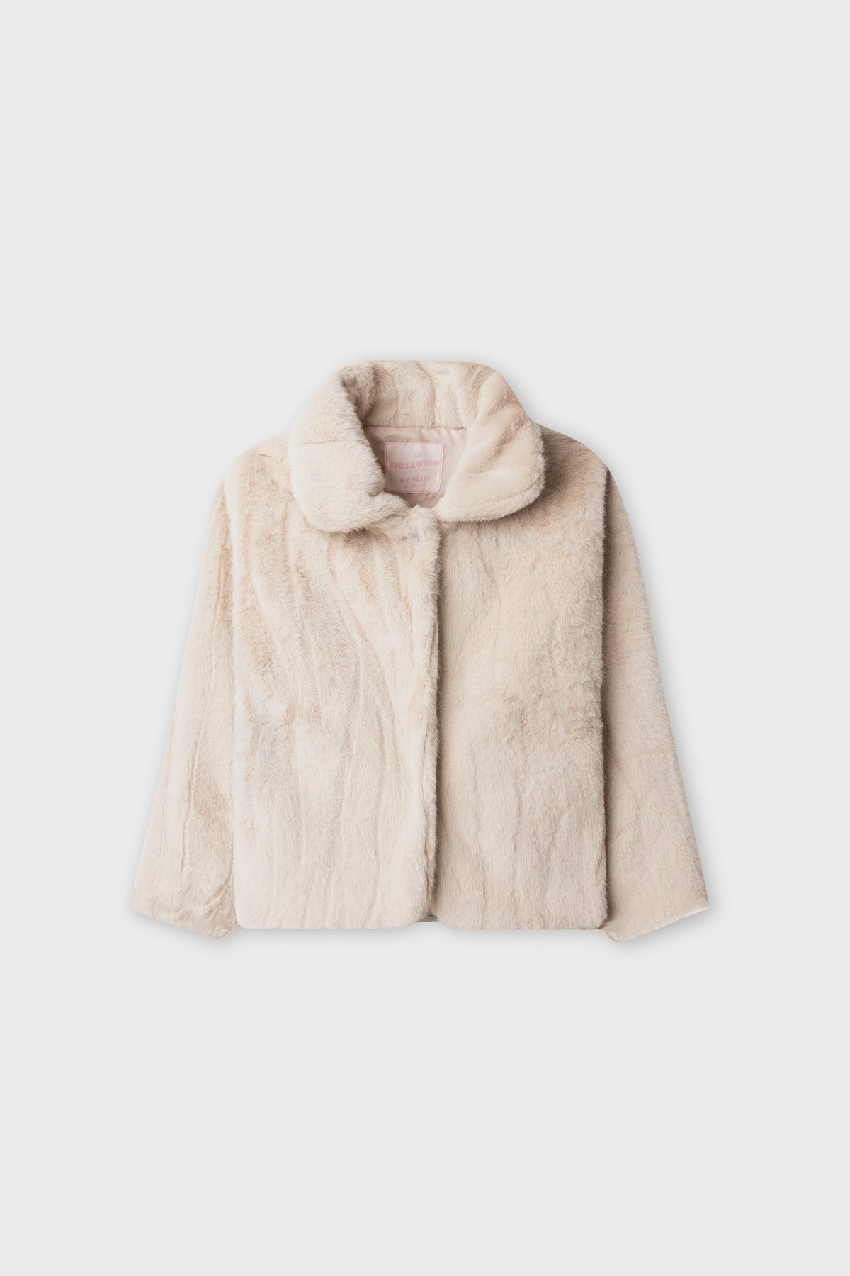 Girls Cream Luxe Fur Jacket