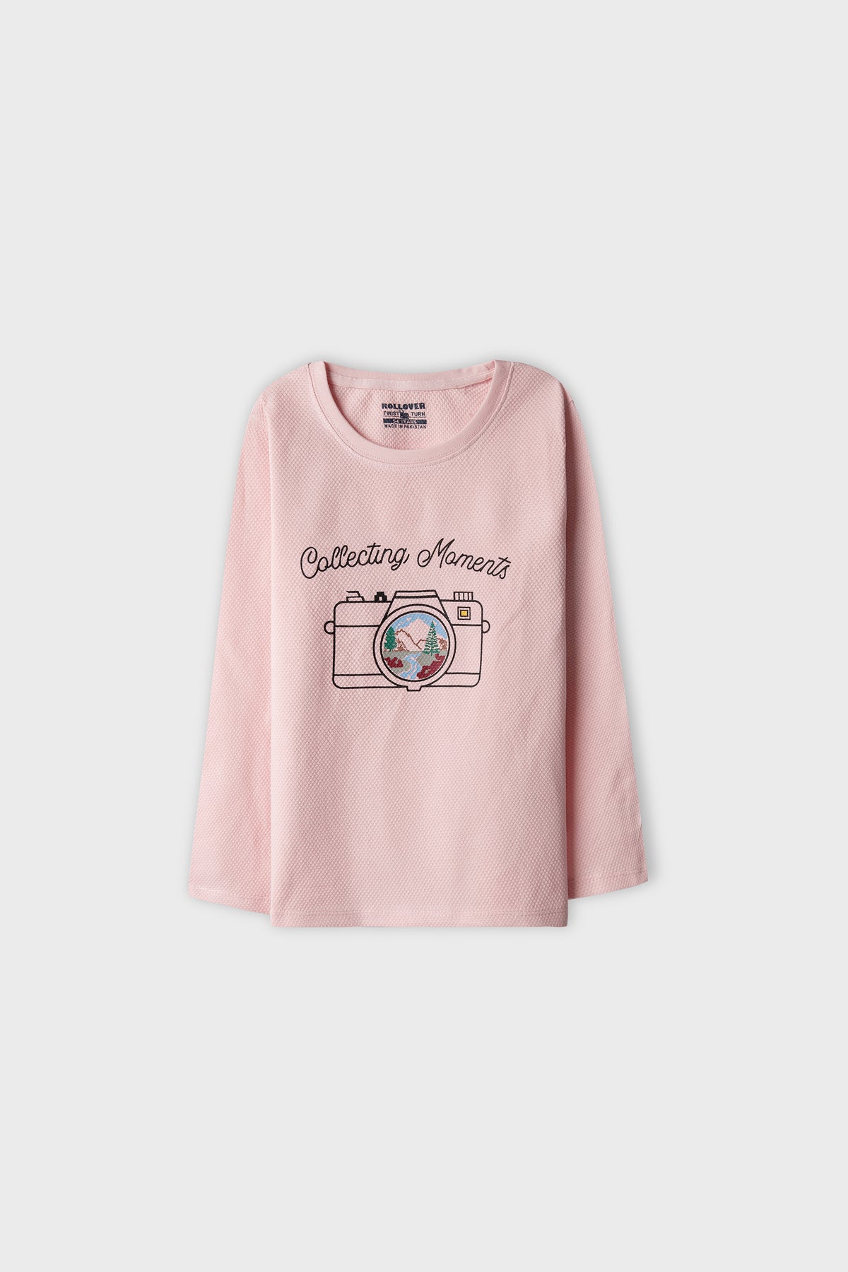 Girls Pink Snapshot Ottoman Tee