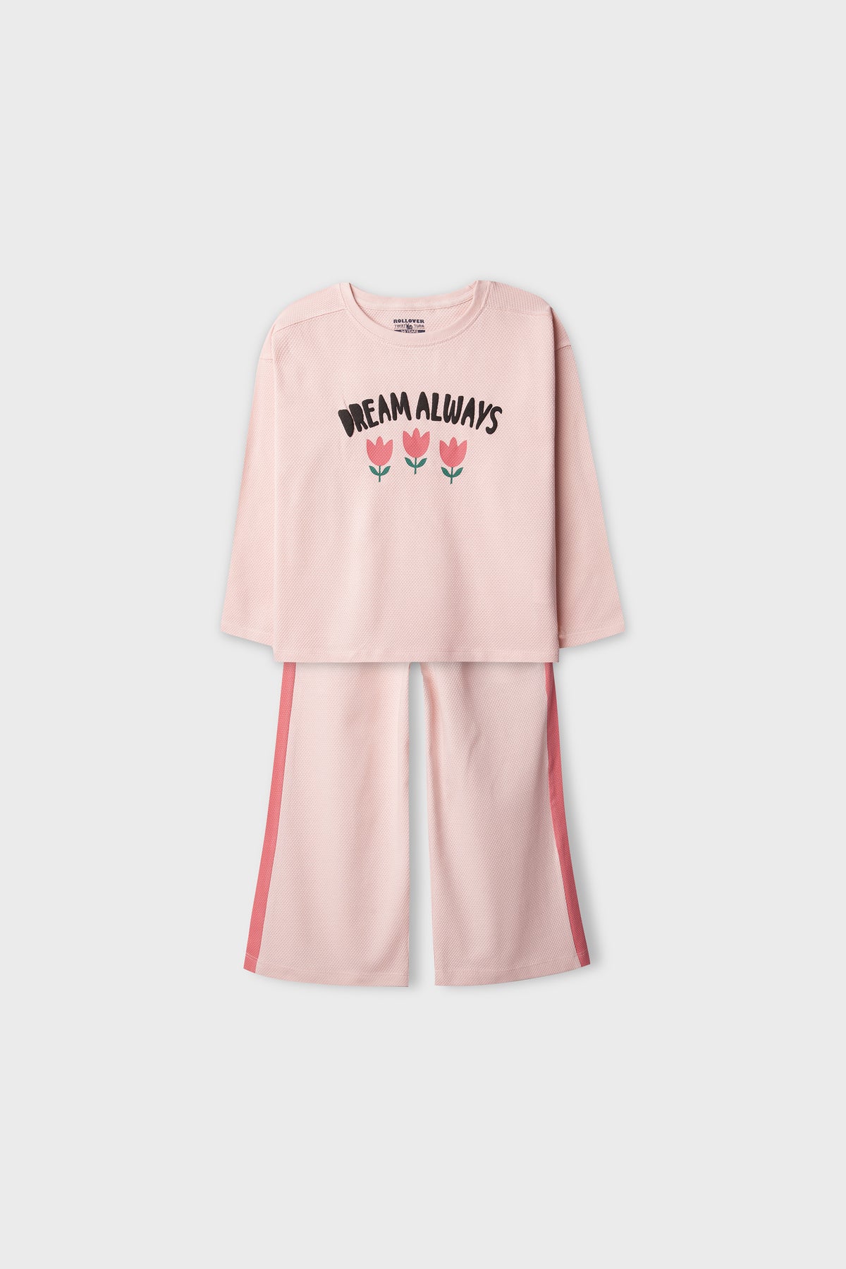 Girls Powder Pink Dreamy Co-ord Set
