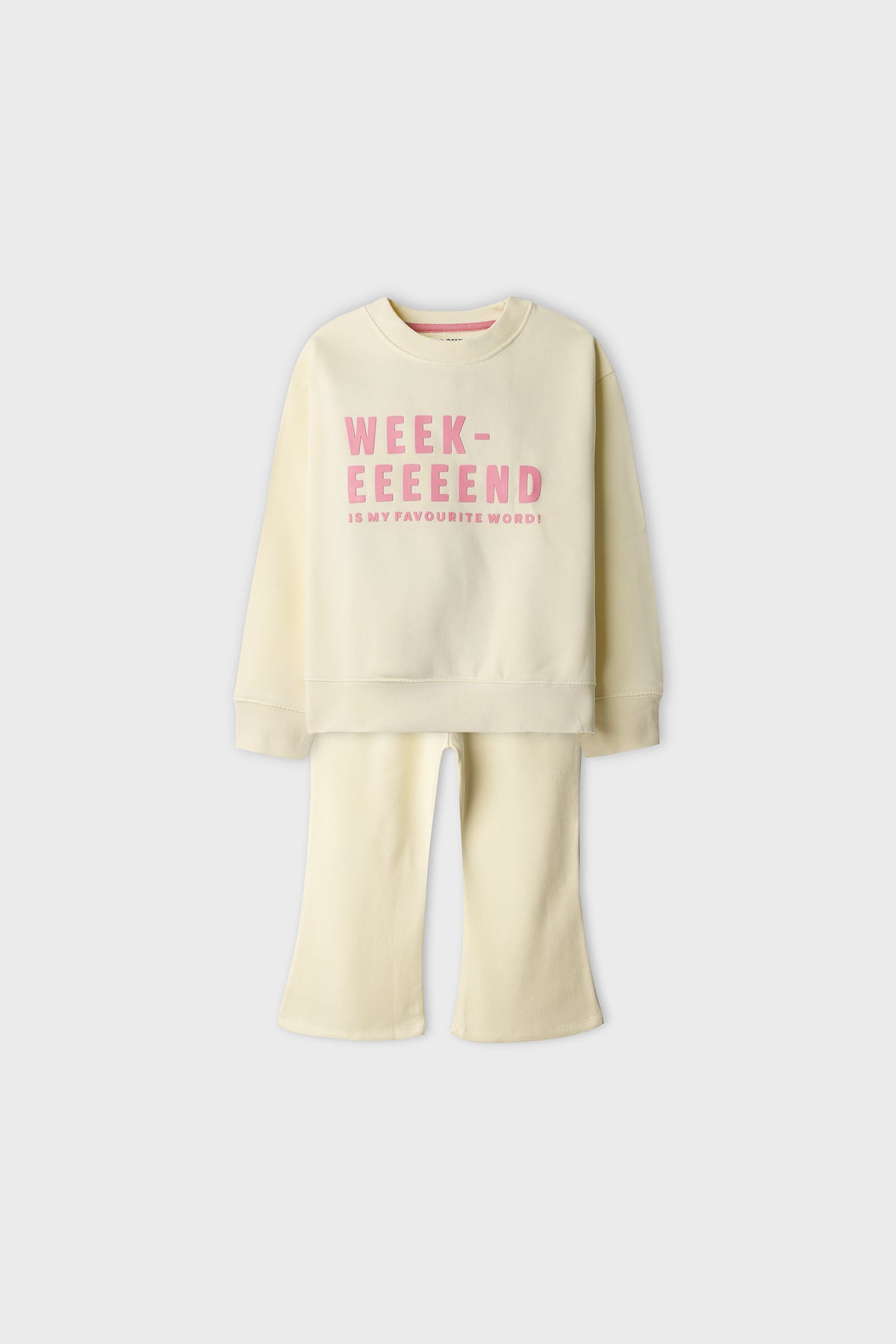 Girls Weekend Cropped Fleece Co-ord Set