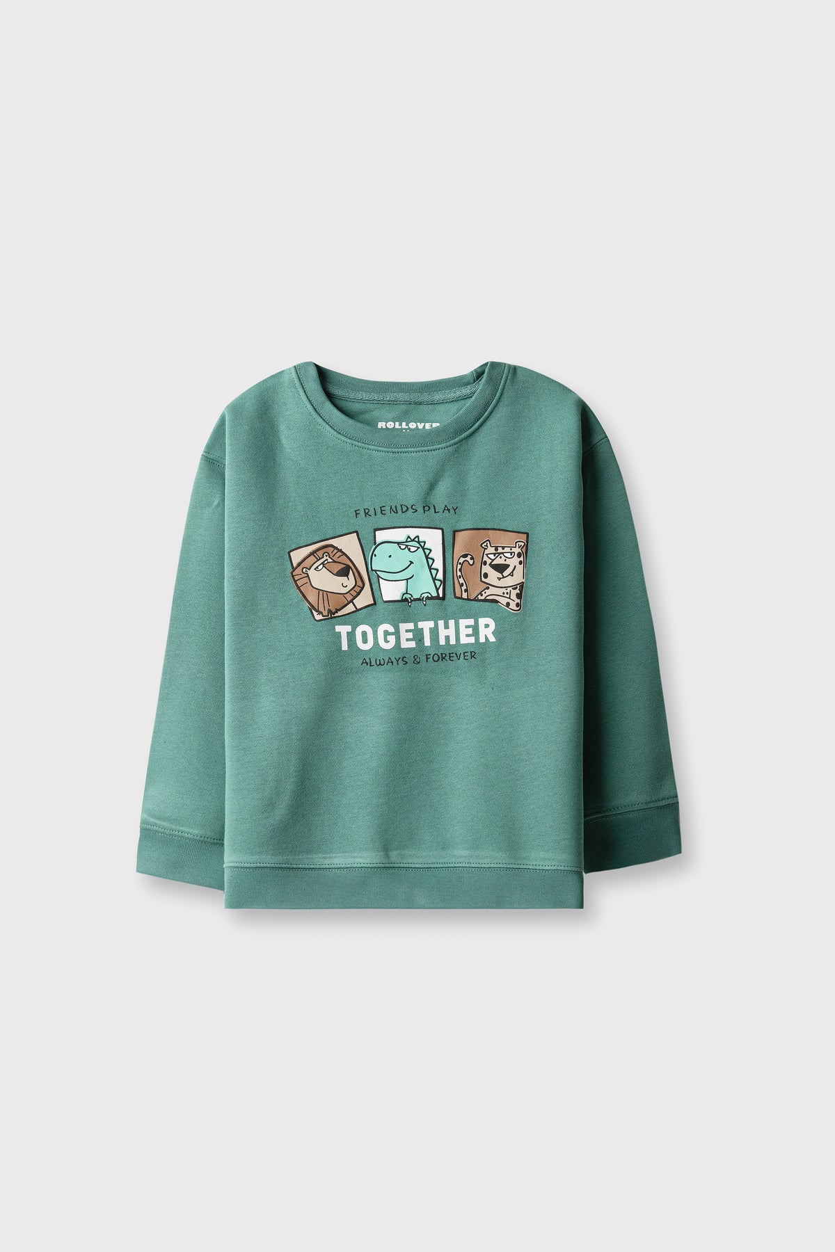Boys Teal Crew Oversized Sweatshirt