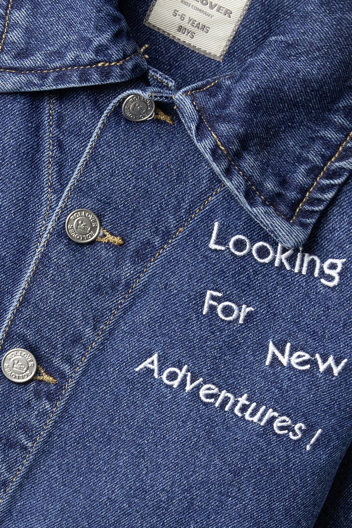 Boys Adventure Crest Blue Denim Jacket