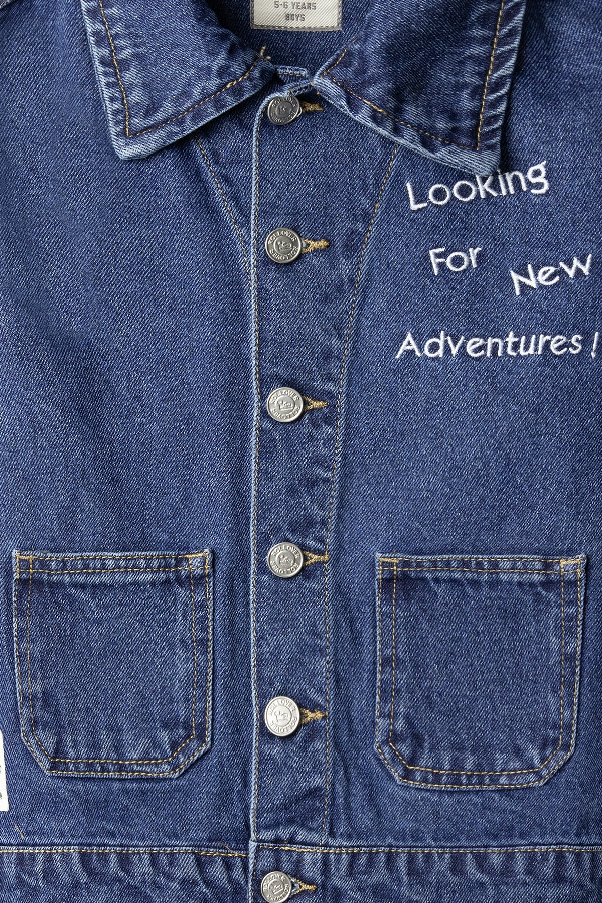 Boys Adventure Crest Blue Denim Jacket