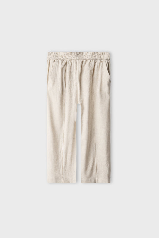 Natural Grace Beige Cotton Culottes