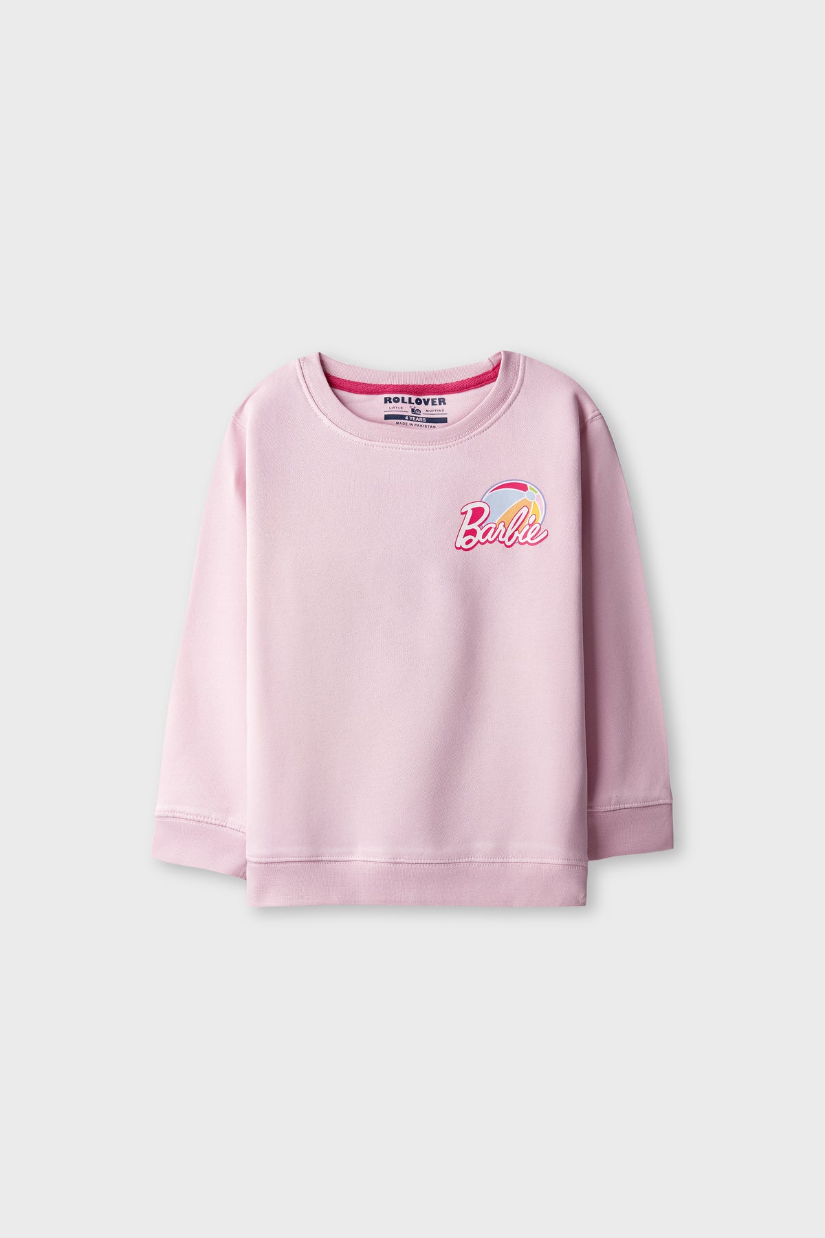 Girls Barbie Pop Pink Fleece Sweatshirt