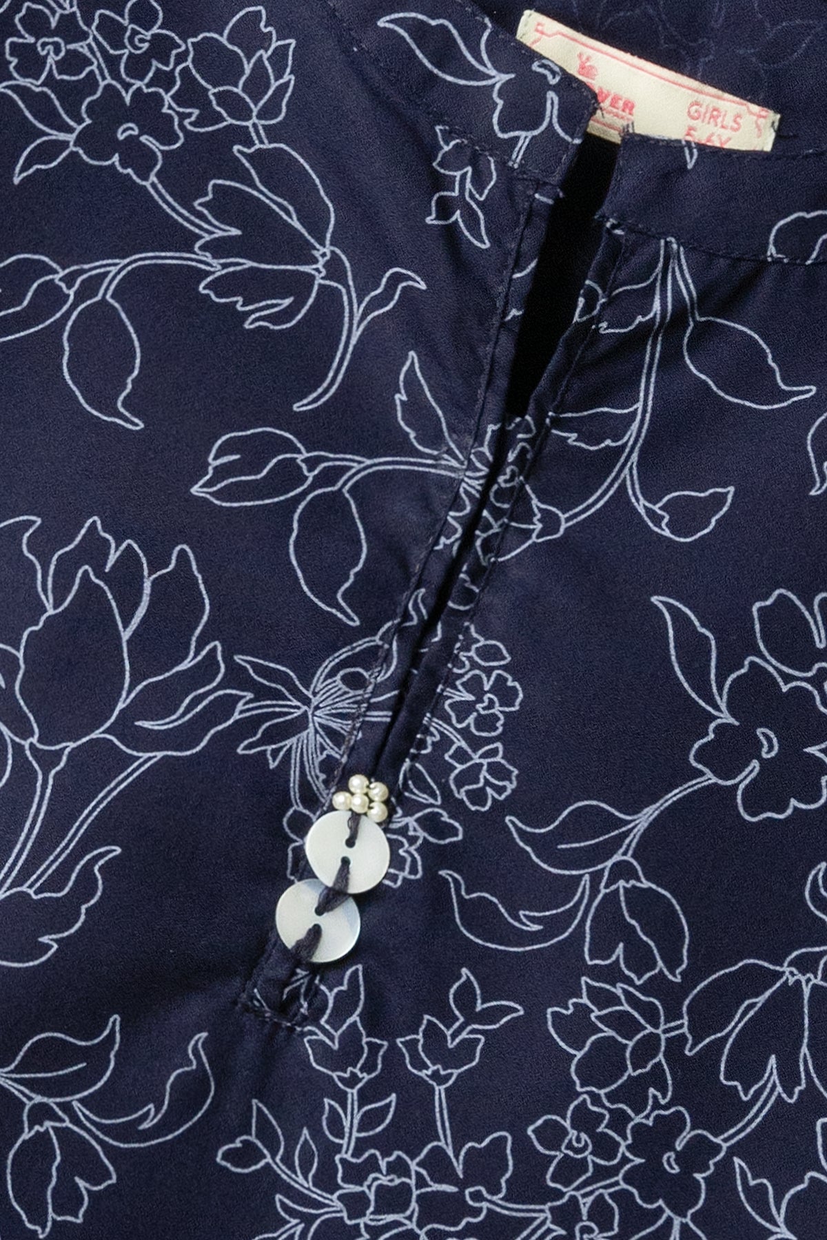 Blue Blossom Asymmetric Top