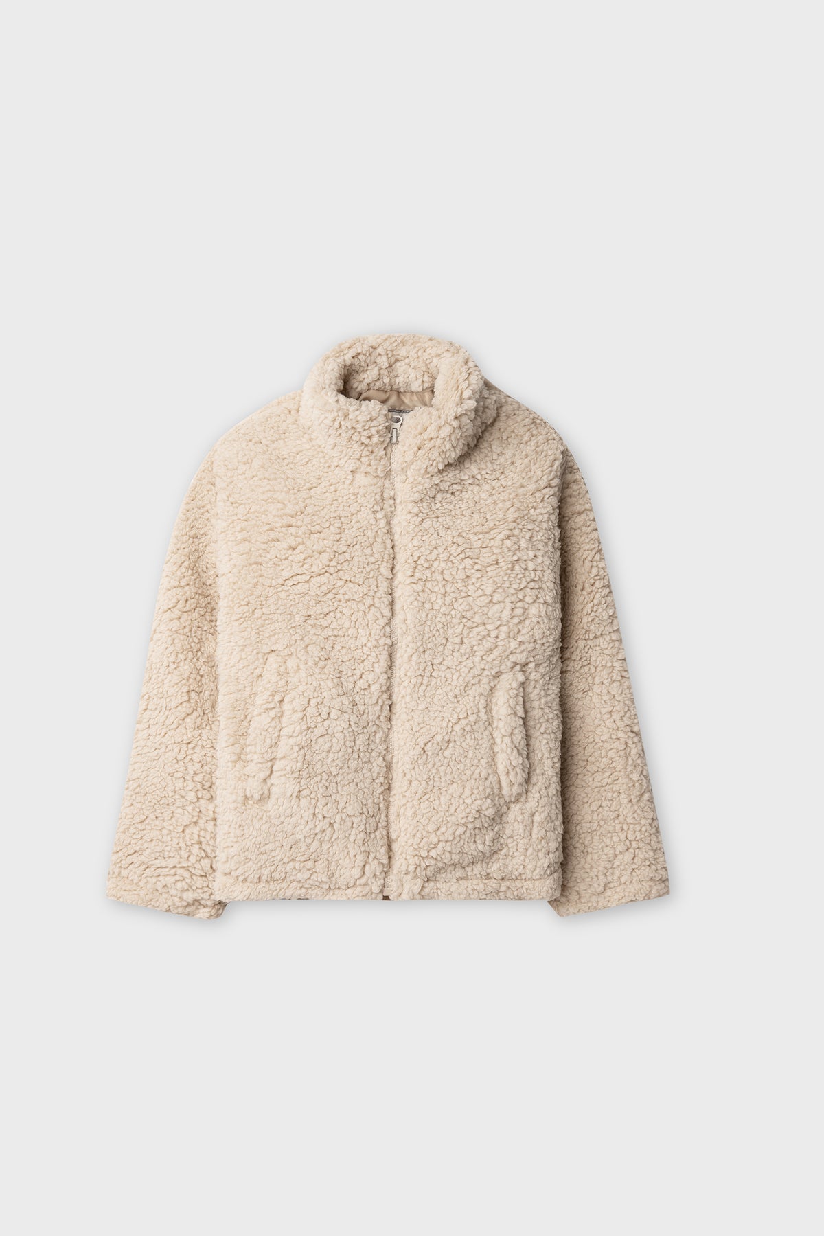 Boys Sandstone Sherpa Beige Jacket