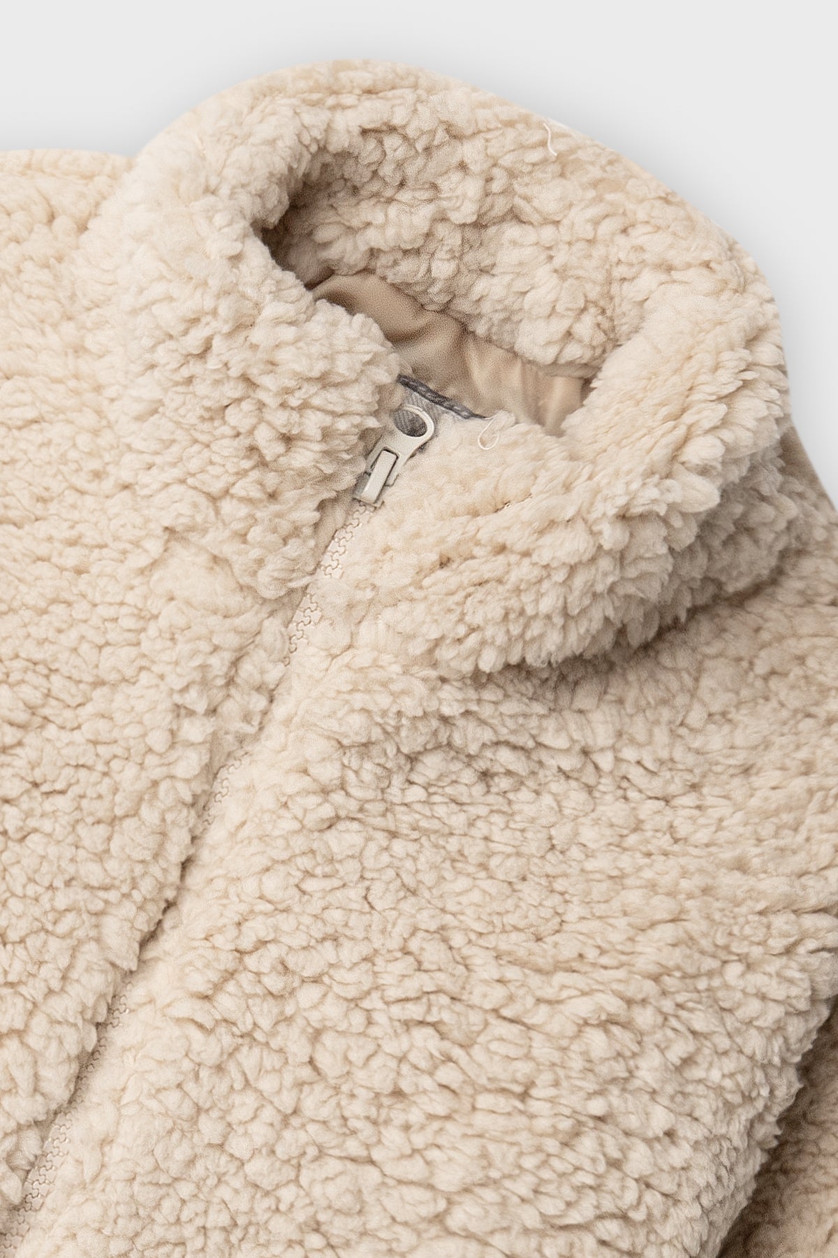 Boys Sandstone Sherpa Beige Jacket