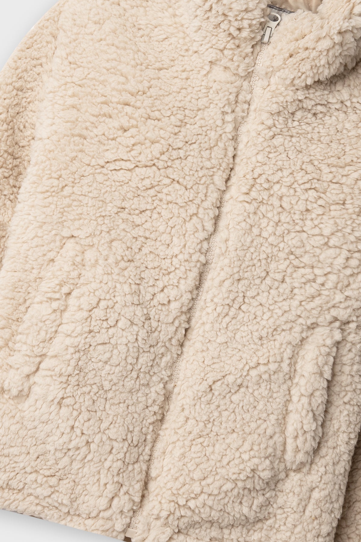 Boys Sandstone Sherpa Beige Jacket