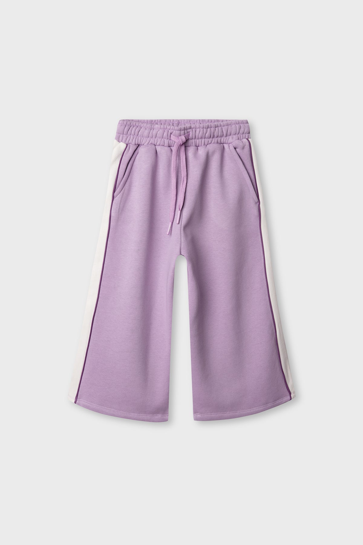 Girls Lilac Line Loose-Fit Trousers