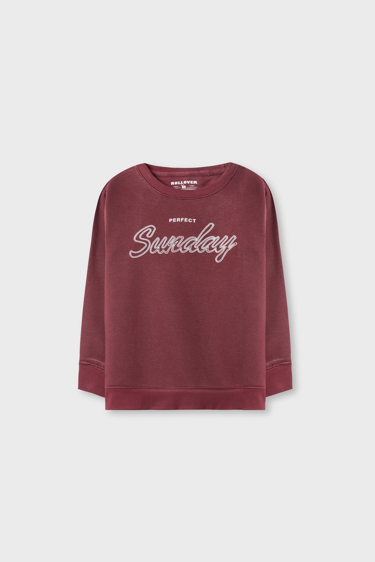 Boys Burgundy Leisure Embroidered Sweatshirt
